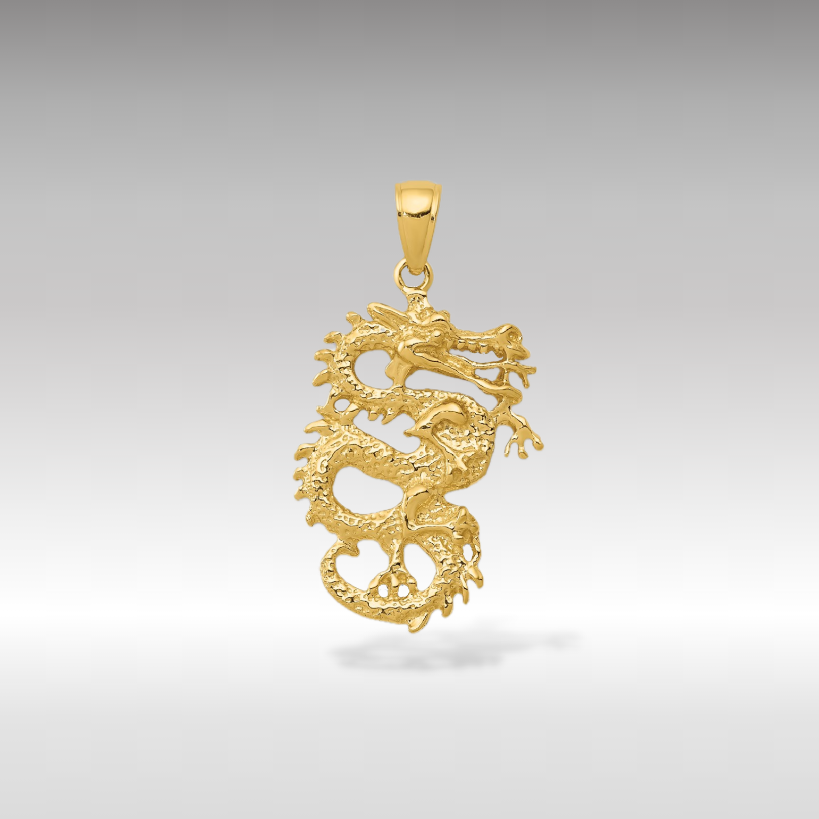 14K Gold 3D Dragon Pendant - Charlie & Co. Jewelry