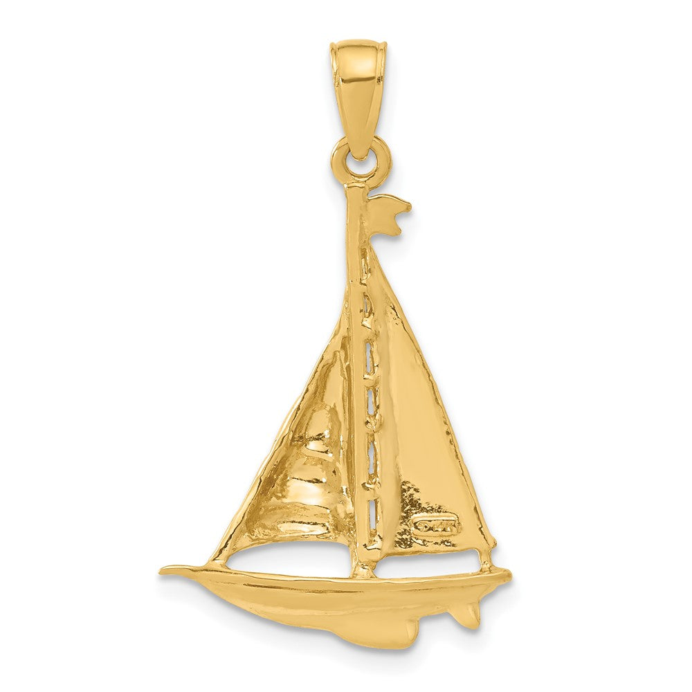 Charlie & Co Jewelry | 14k Polished Sailboat Pendant - Model C2471