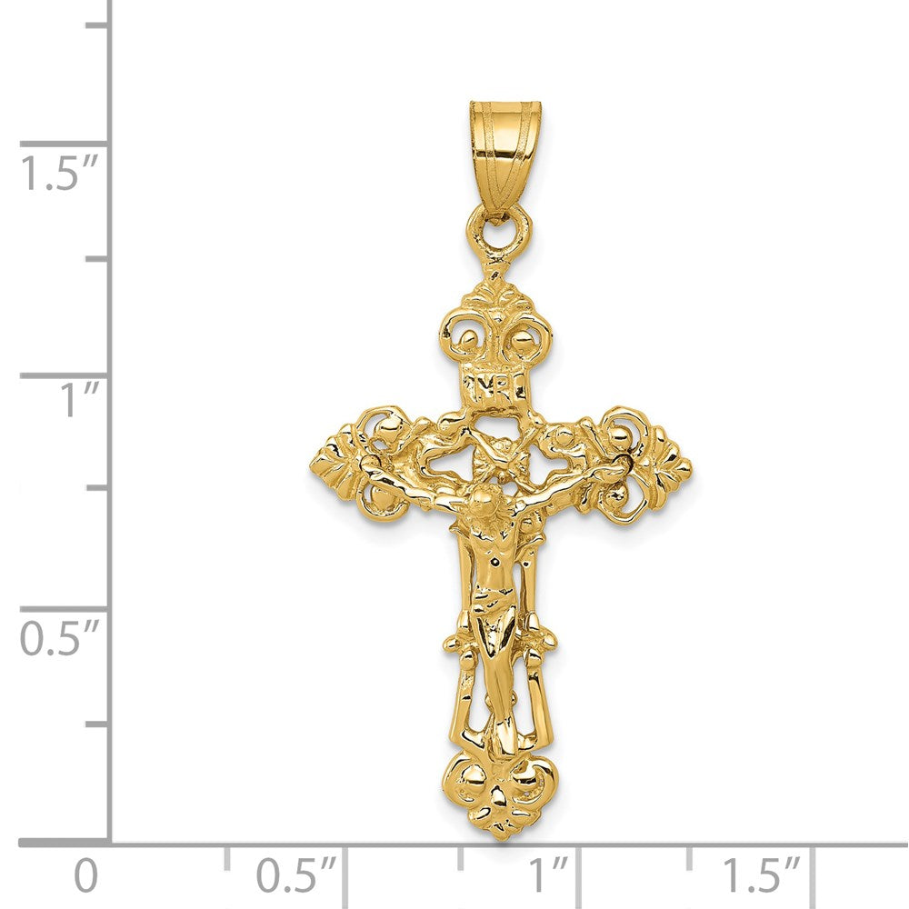 Charlie & Co Jewelry | 14k Inri Fleur De Lis Crucifix Pendant - Model C248