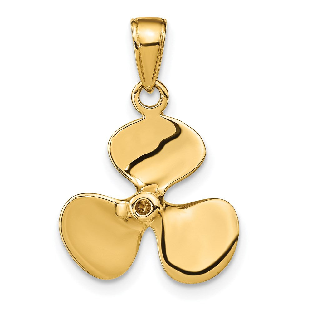 Charlie & Co Jewelry | 14k Polished 3-d Propeller Pendant - Model C2480