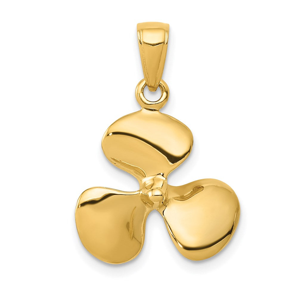 Charlie & Co Jewelry | 14k Polished 3-d Propeller Pendant - Model C2480