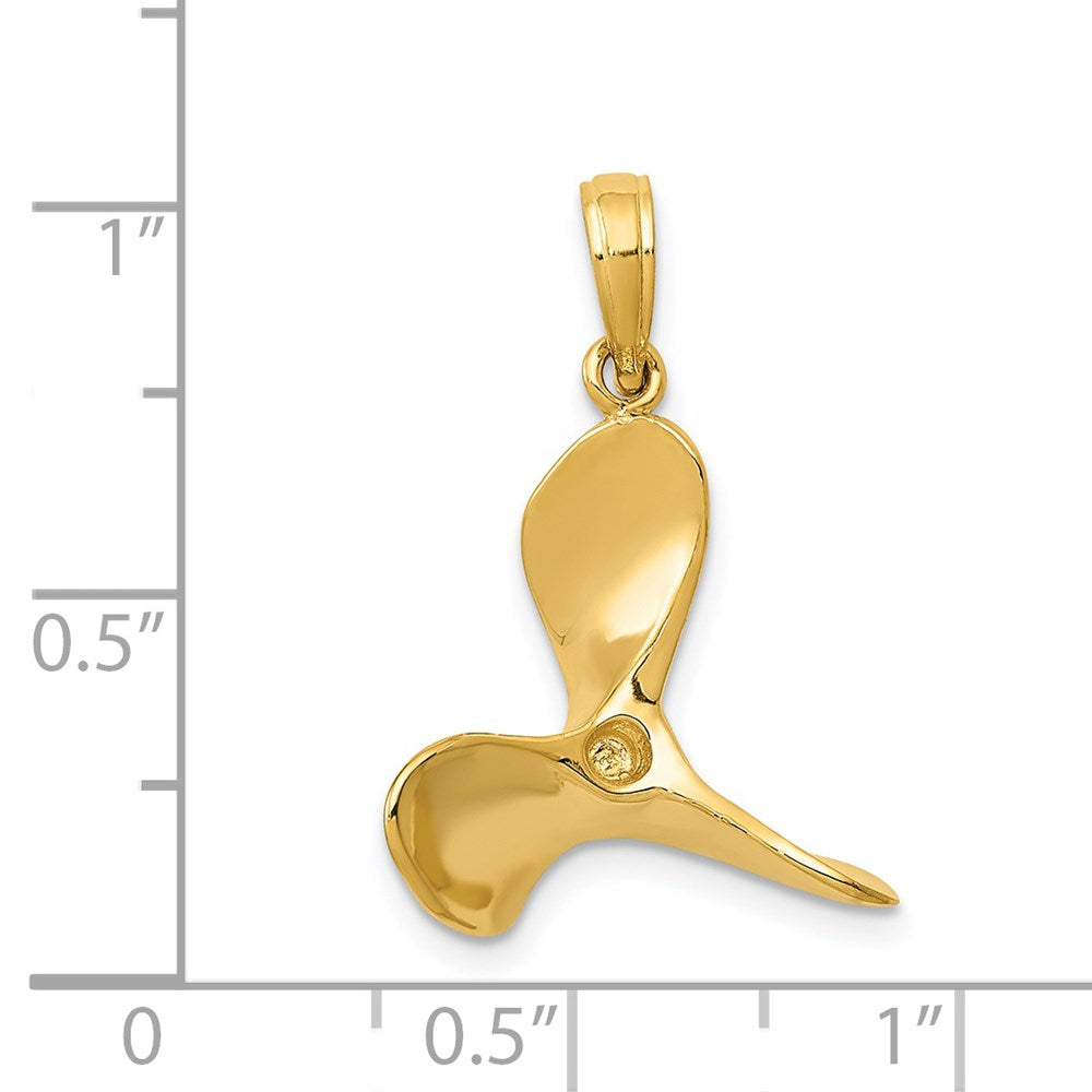 Charlie & Co Jewelry | 14k Polished 3-d Propeller Pendant - Model C2481