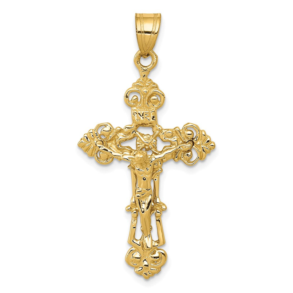Charlie & Co Jewelry | 14k Inri Fleur De Lis Crucifix Pendant - Model C248