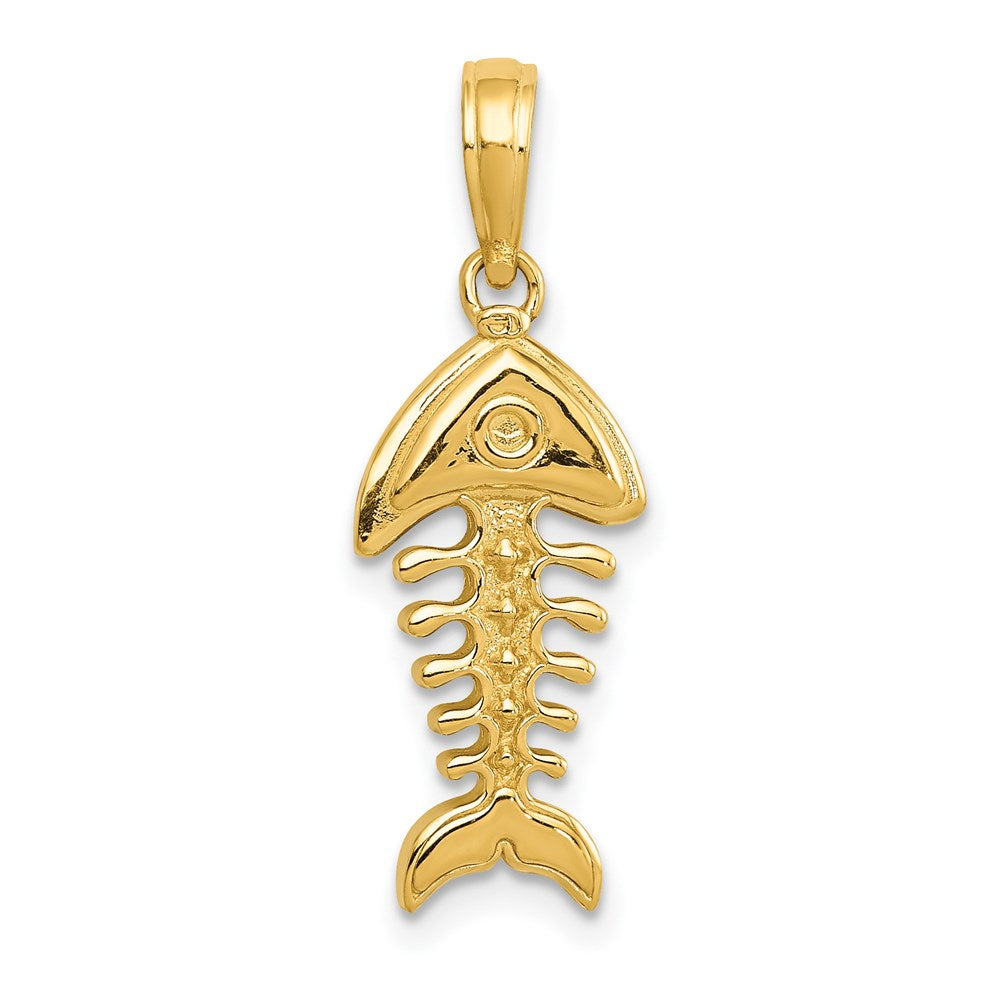 Charlie & Co Jewelry | 14k Polished 3-d Fish Bone Pendant - Model C2567