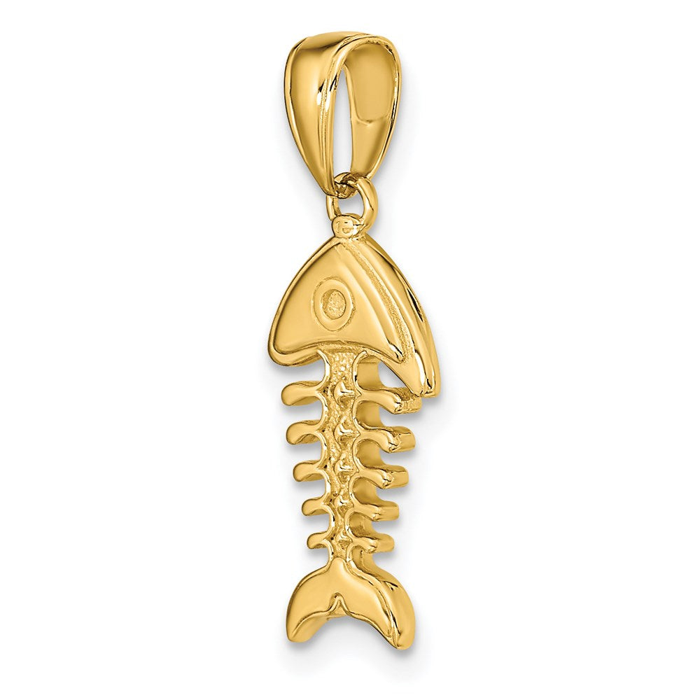 Charlie & Co Jewelry | 14k Polished 3-d Fish Bone Pendant - Model C2567