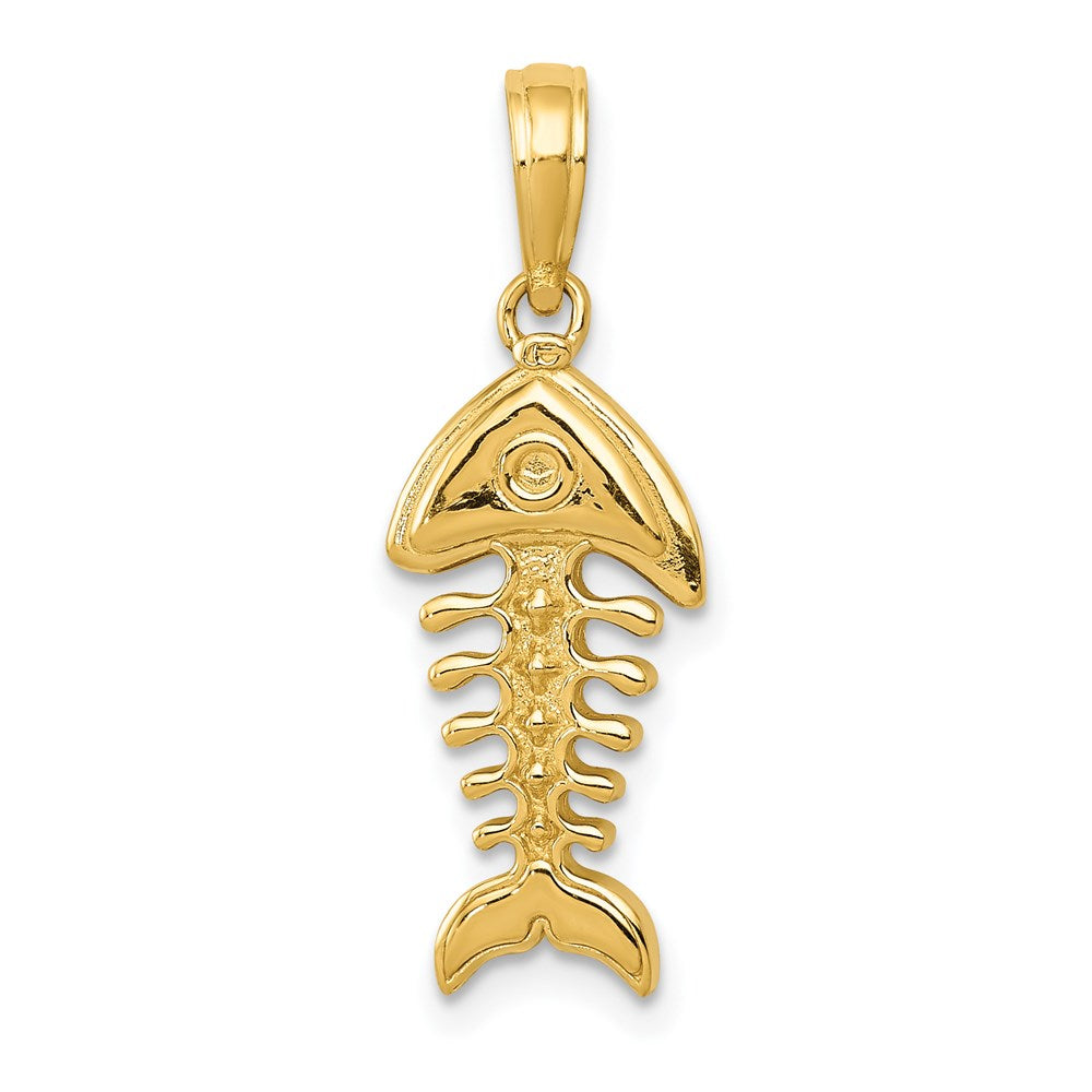 Charlie & Co Jewelry | 14k Polished 3-d Fish Bone Pendant - Model C2567