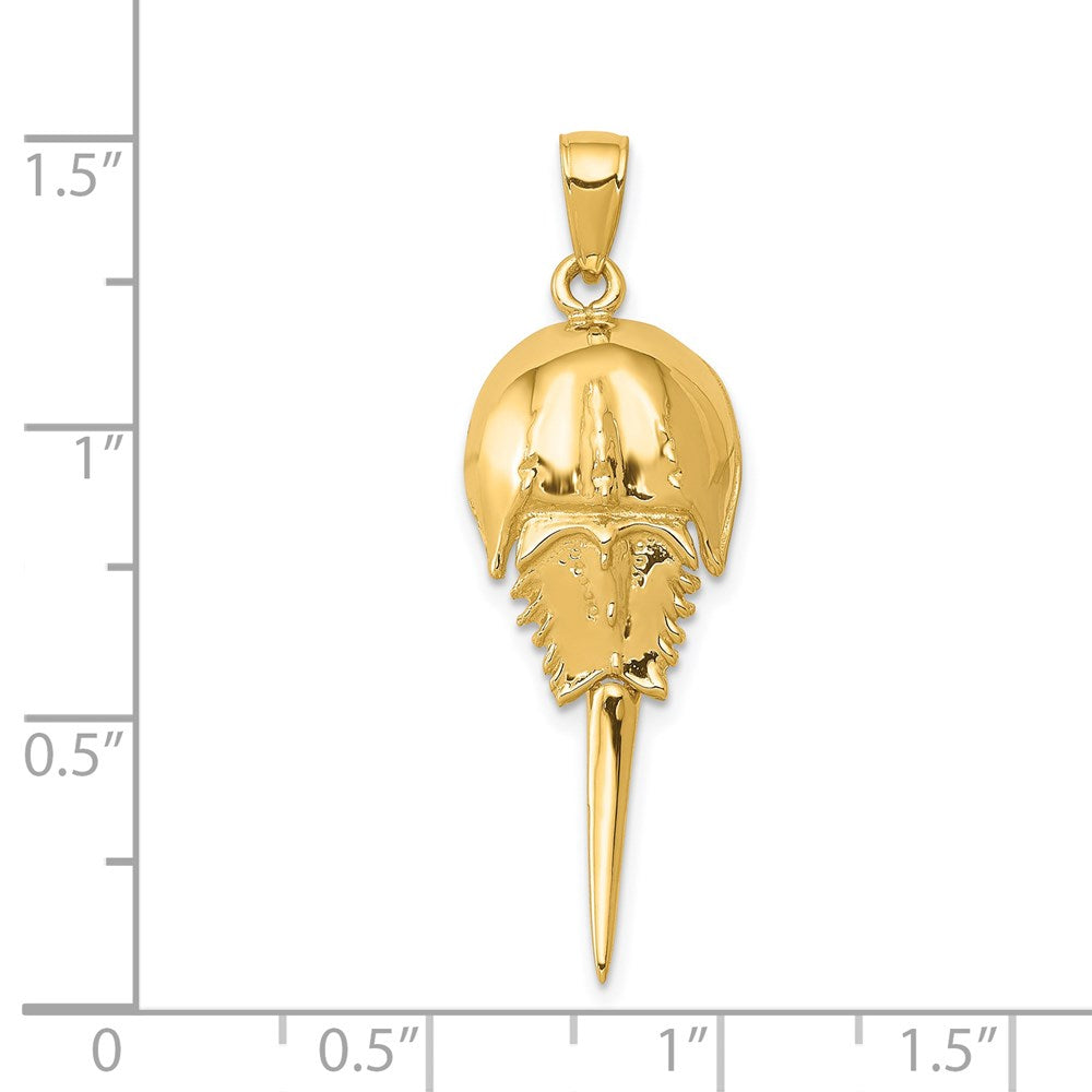 Charlie & Co Jewelry | 14k Polished Moveable Horseshoe Crab Pendant - Model C2587