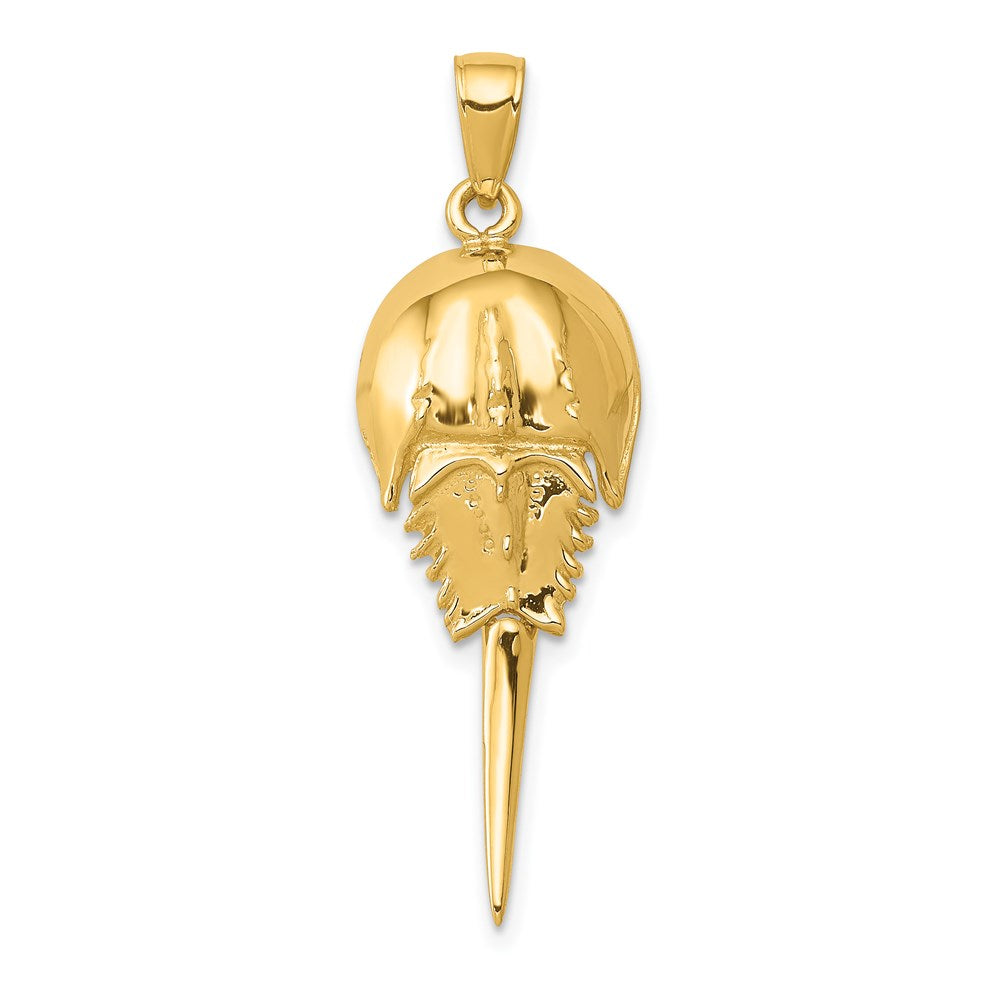 Charlie & Co Jewelry | 14k Polished Moveable Horseshoe Crab Pendant - Model C2587