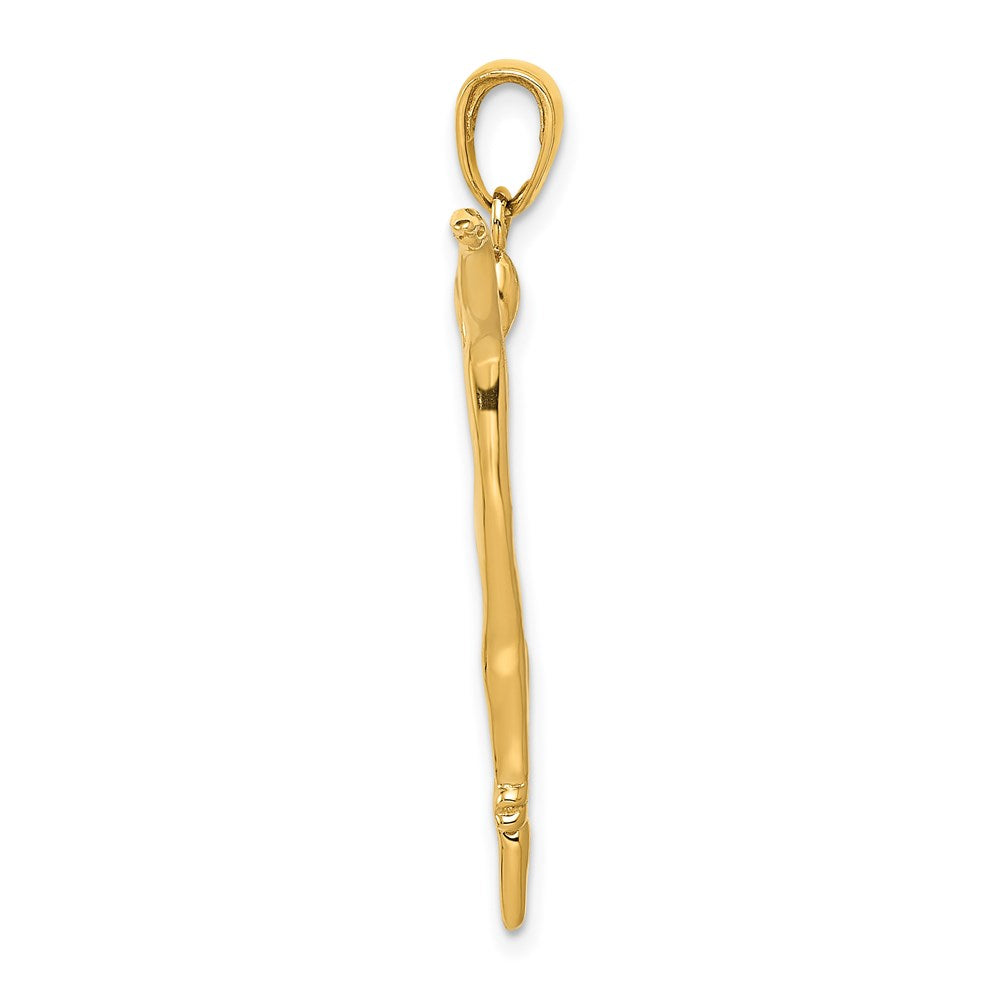 14K Gold Ballet Dancer Necklace Pendant - Charlie & Co. Jewelry