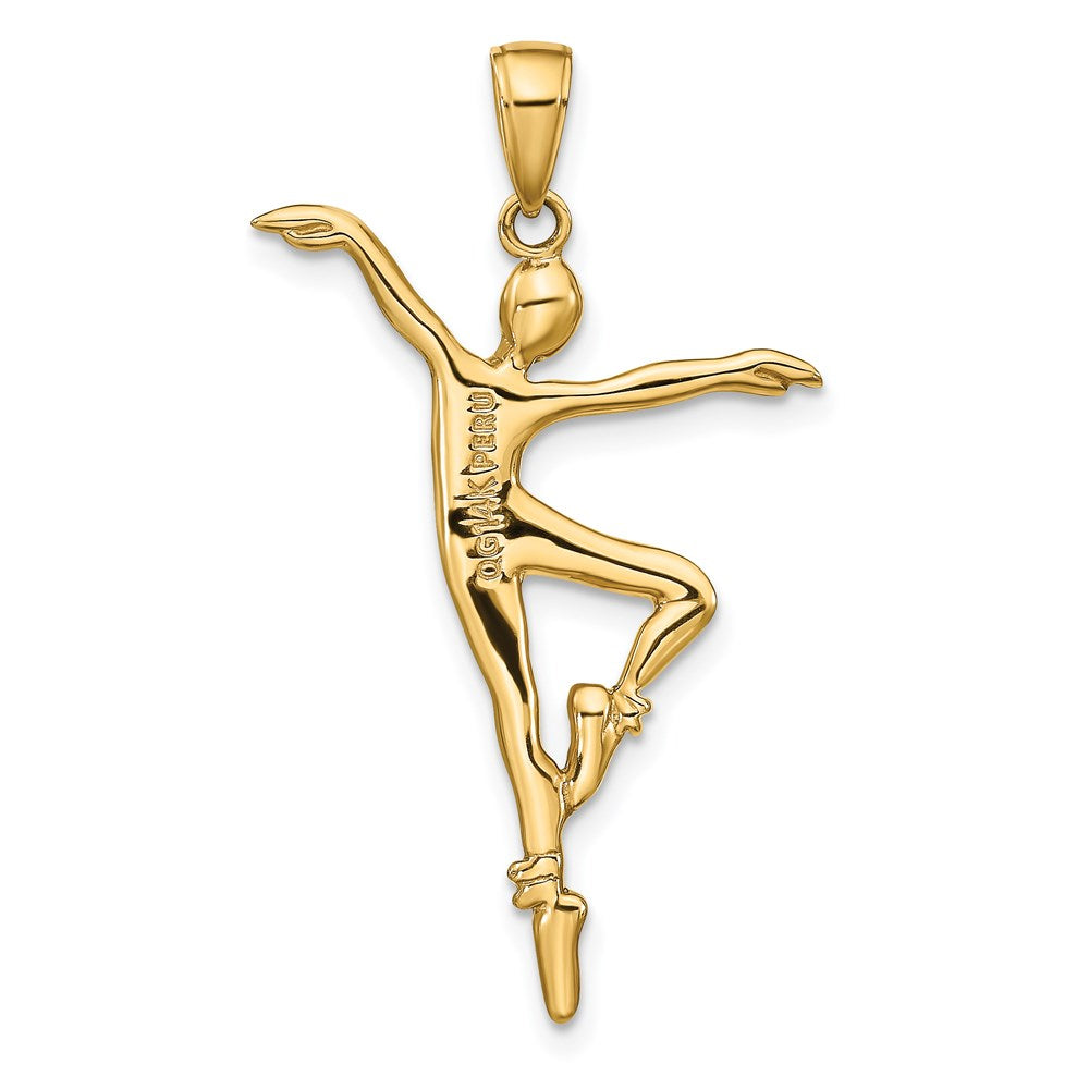 14K Gold Ballet Dancer Necklace Pendant - Charlie & Co. Jewelry