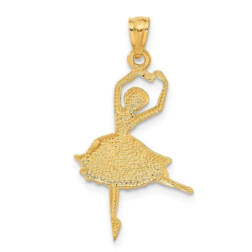 14K Gold Dancing Ballerina Necklace Pendant - Charlie & Co. Jewelry