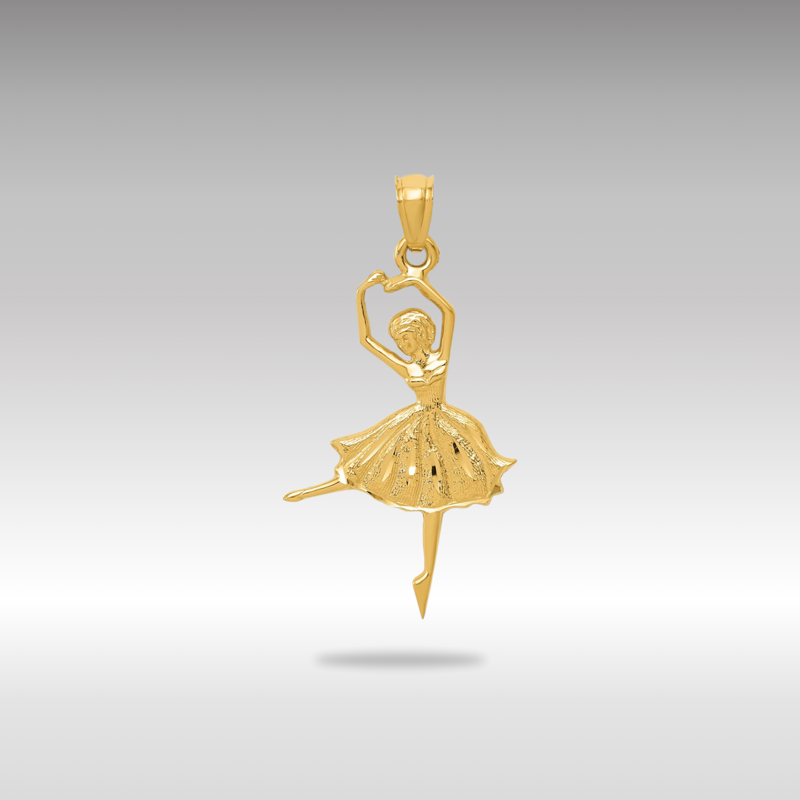 Gold Dancing Ballerina Necklace Pendant - Charlie & Co. Jewelry