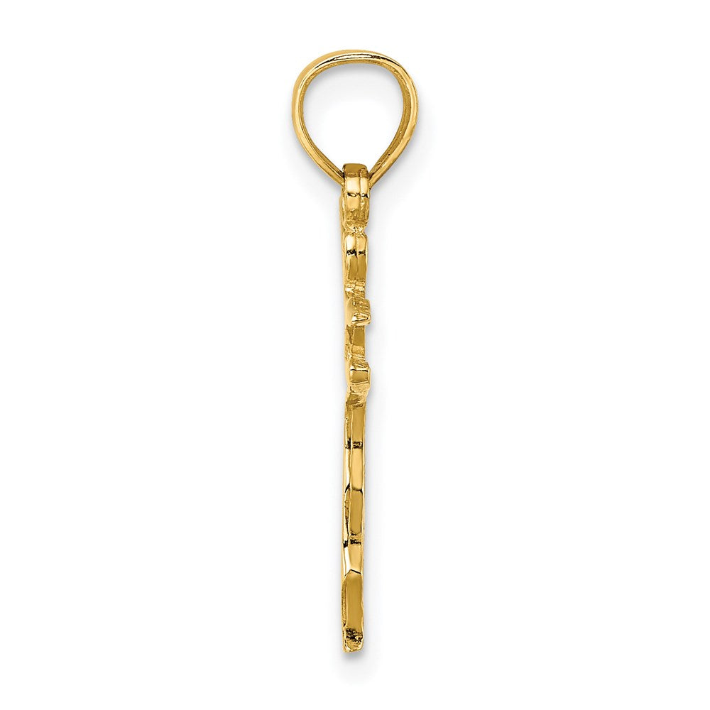 14K Polished Dancer Necklace Pendant - Charlie & Co. Jewelry