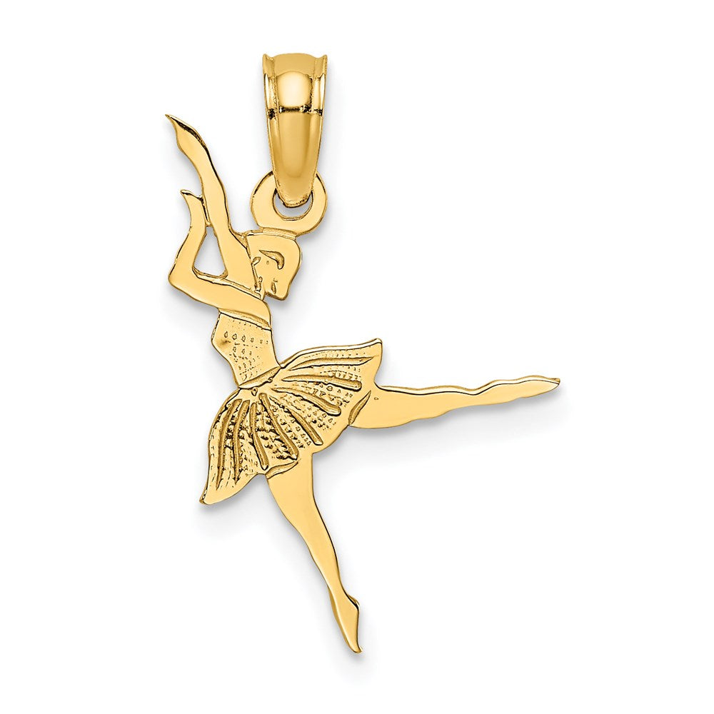 14K Gold Ballerina Necklace Pendant - Charlie & Co. Jewelry