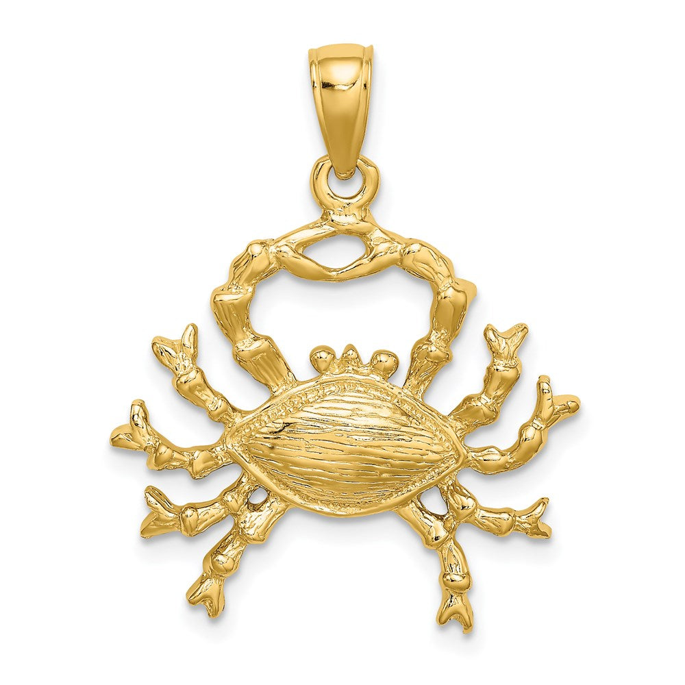 Gold Large Cancer Zodiac Charm Model-C3170 - Charlie & Co. Jewelry