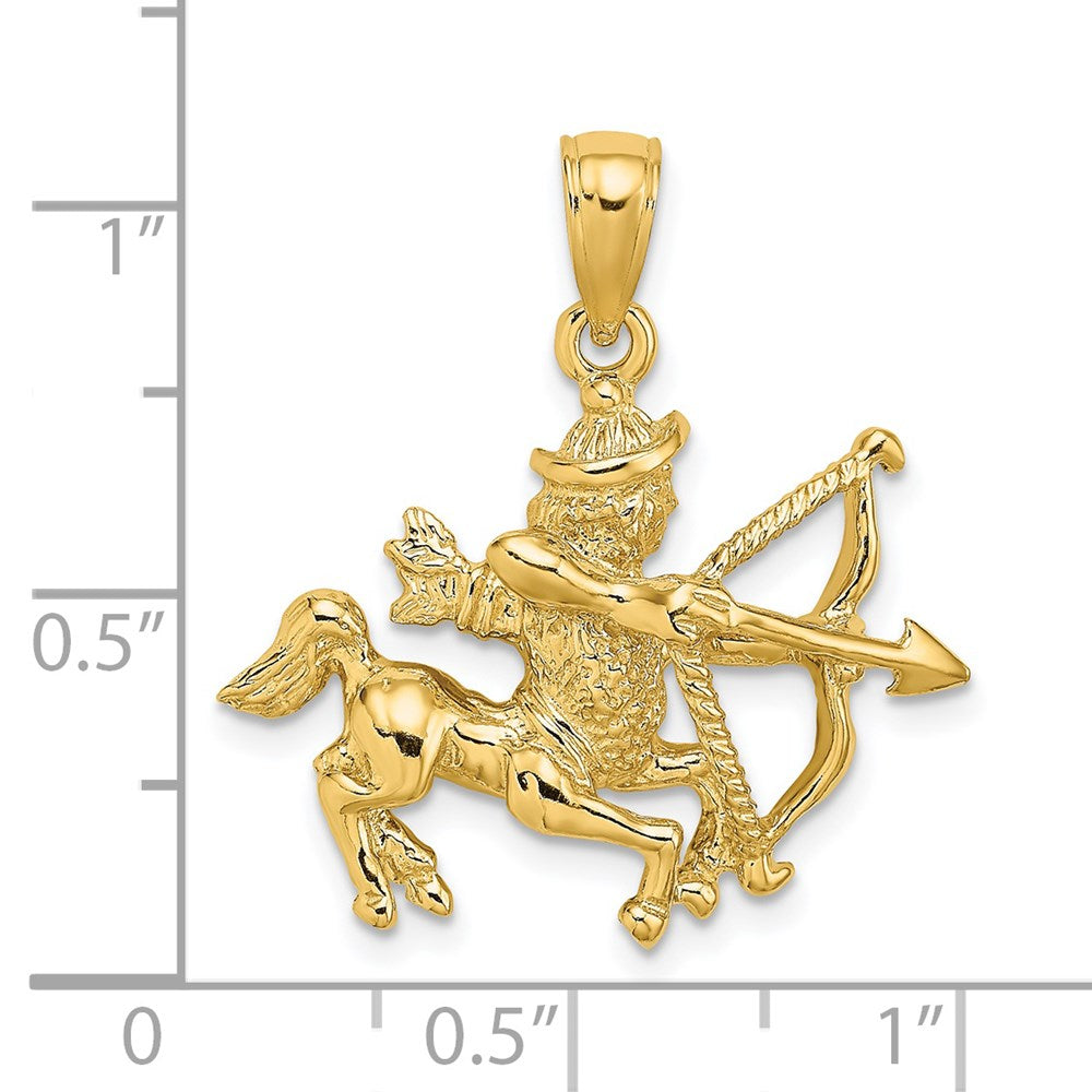 Gold Large Sagittarius Zodiac Charm Model-C3175 - Charlie & Co. Jewelry