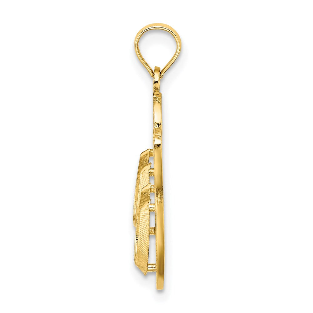 Charlie & Co Jewelry | 14k 3d Hawaii Aloha Double Flip-flop Charm - Model C3250