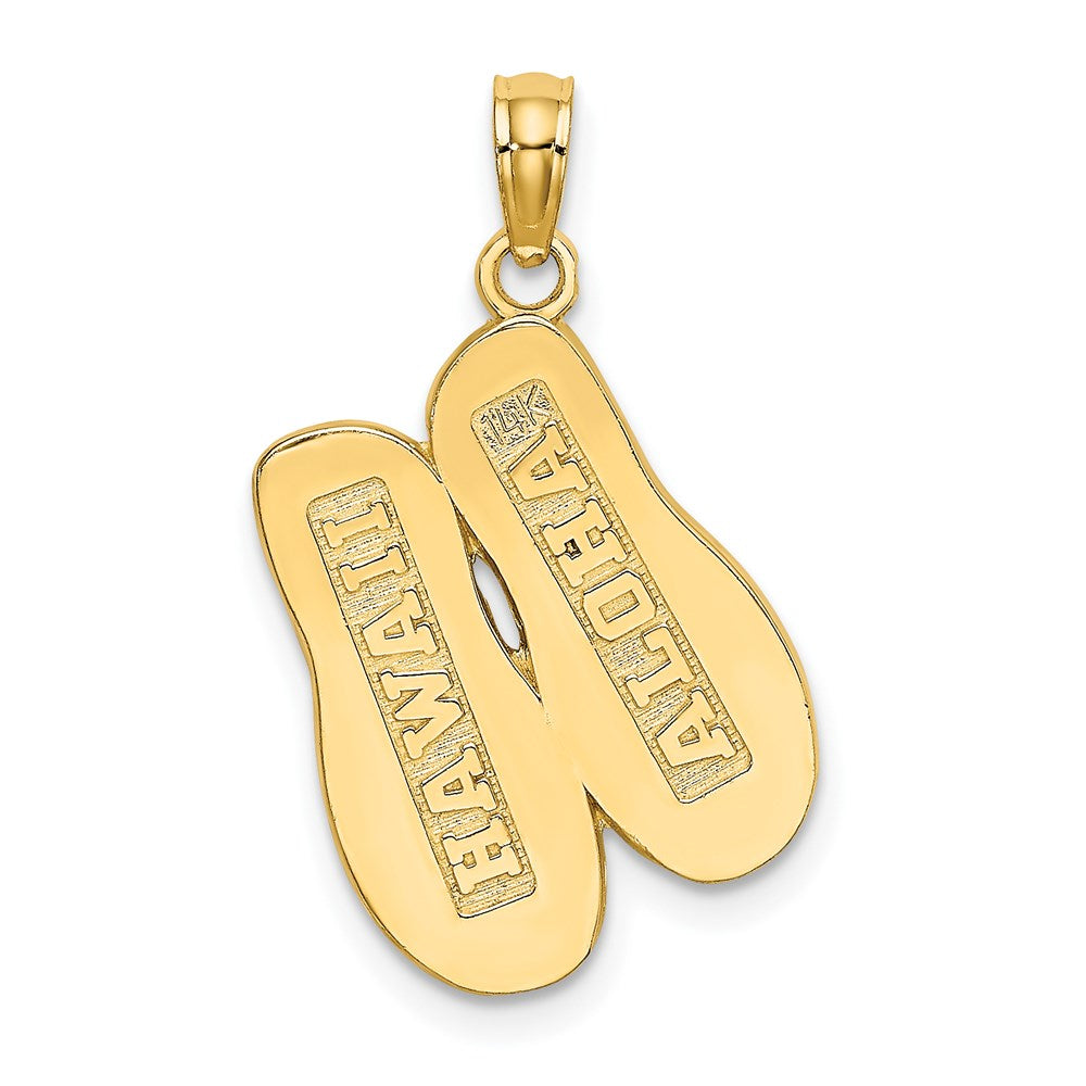 Charlie & Co Jewelry | 14k 3d Hawaii Aloha Double Flip-flop Charm - Model C3250