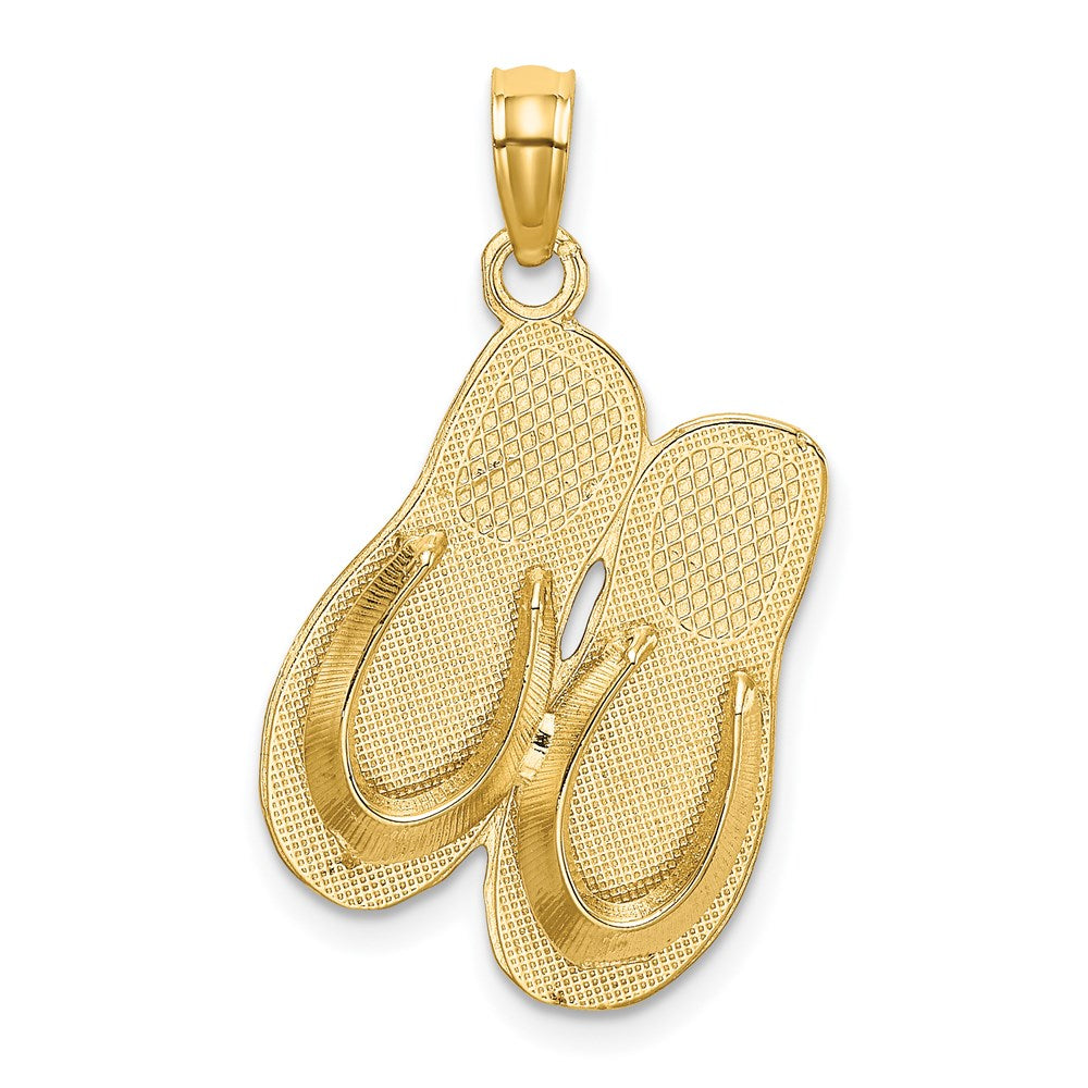 Charlie & Co Jewelry | 14k 3d Hawaii Aloha Double Flip-flop Charm - Model C3250