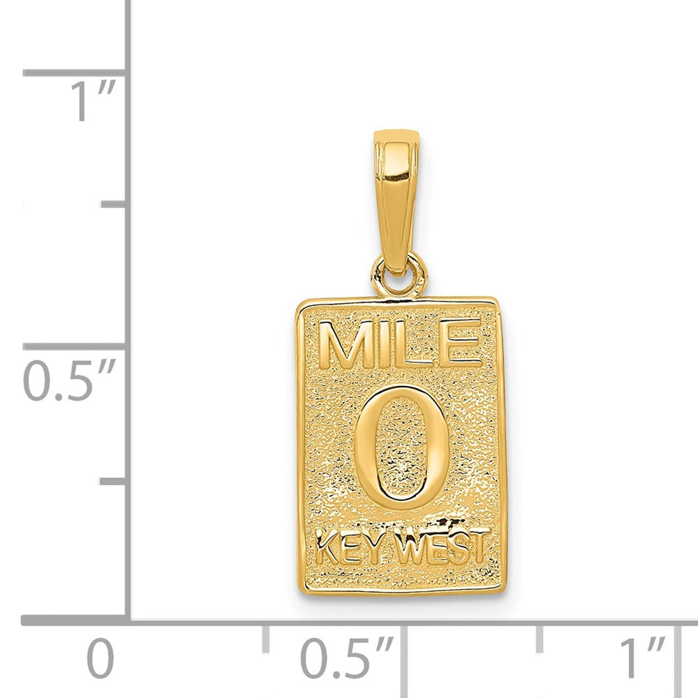 Charlie & Co Jewelry | 14k Mile 0 Key West Mile Marker Pendant - Model C3262