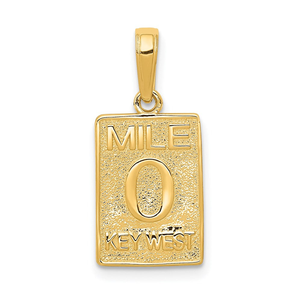 Charlie & Co Jewelry | 14k Mile 0 Key West Mile Marker Pendant - Model C3262