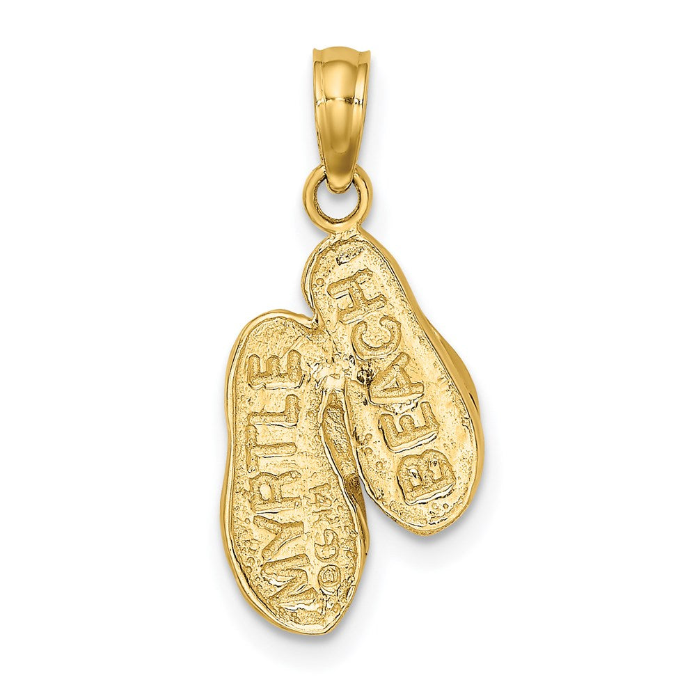 Charlie & Co Jewelry | 14k 3d Myrtle Beach Flip-flops Charm - Model C3268