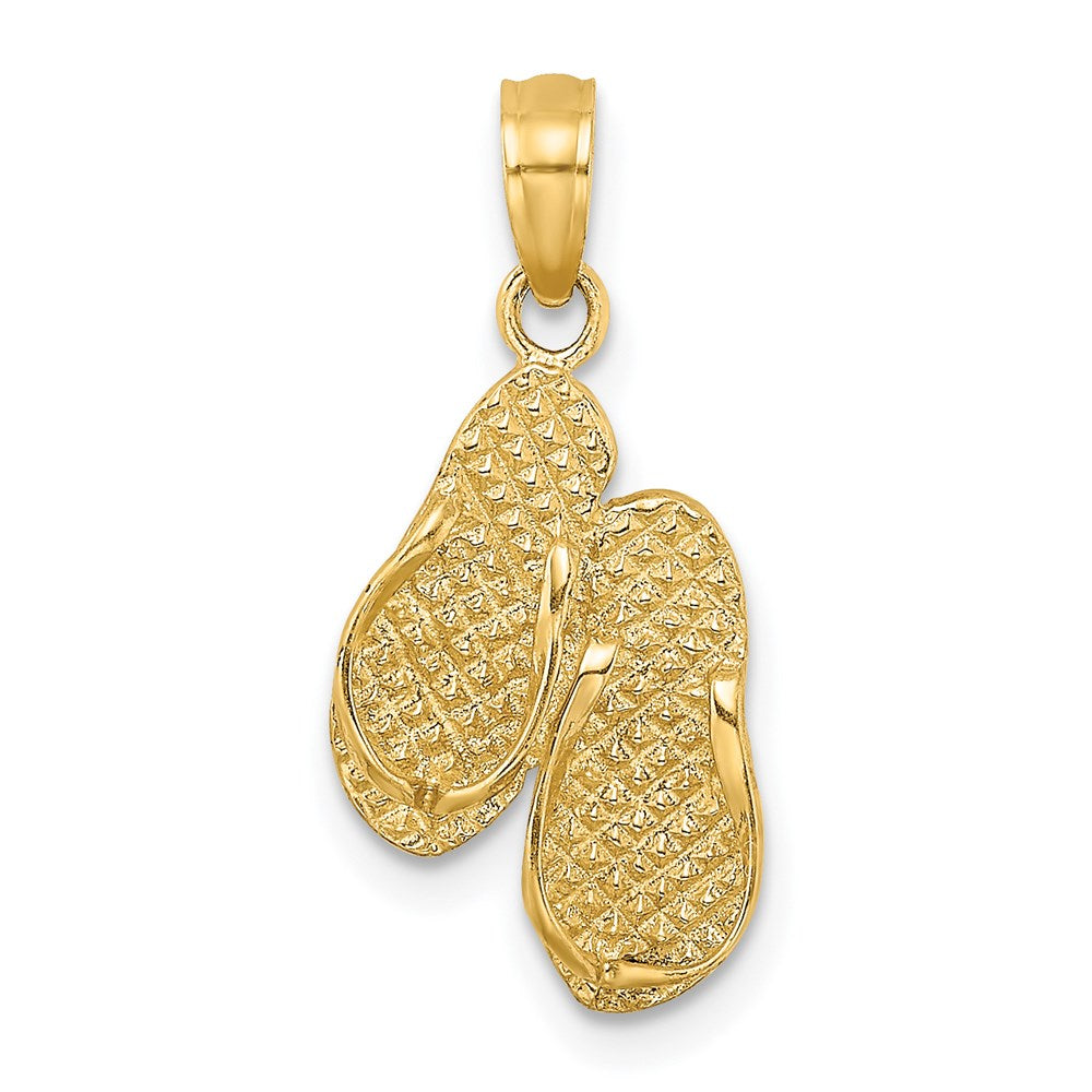 Charlie & Co Jewelry | 14k 3d Myrtle Beach Flip-flops Charm - Model C3268