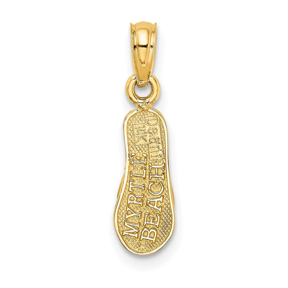 Charlie & Co Jewelry | 14k 3d Myrtle Beach Single Flip-flop Charm - Model C3269