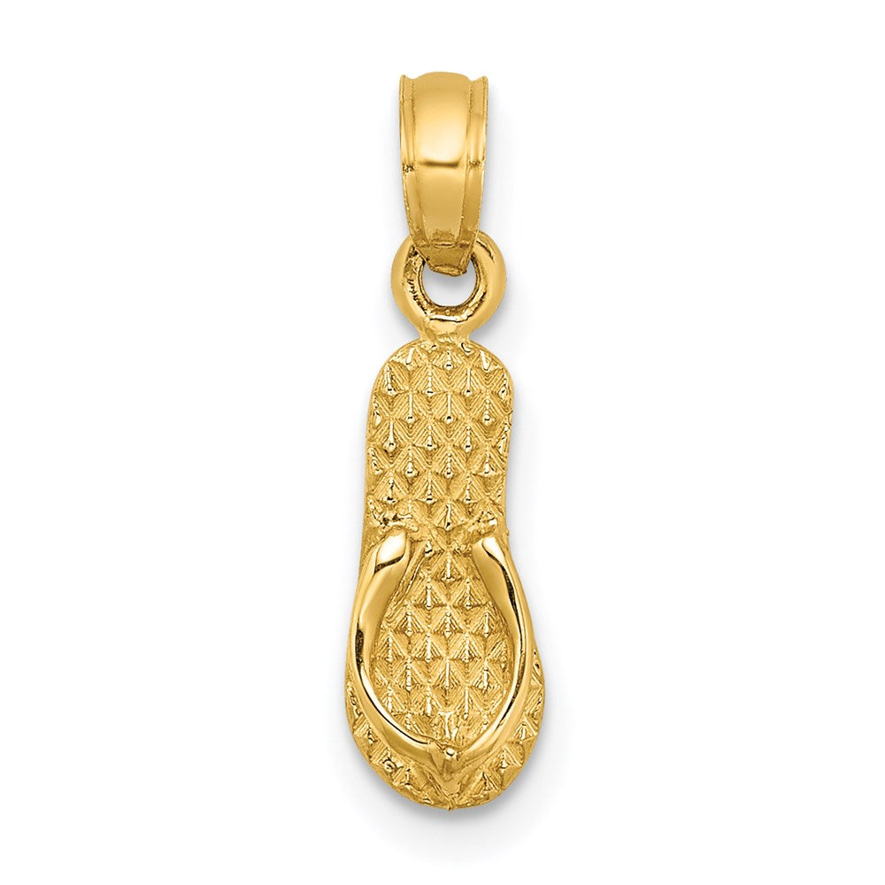 Charlie & Co Jewelry | 14k 3d Myrtle Beach Single Flip-flop Charm - Model C3269