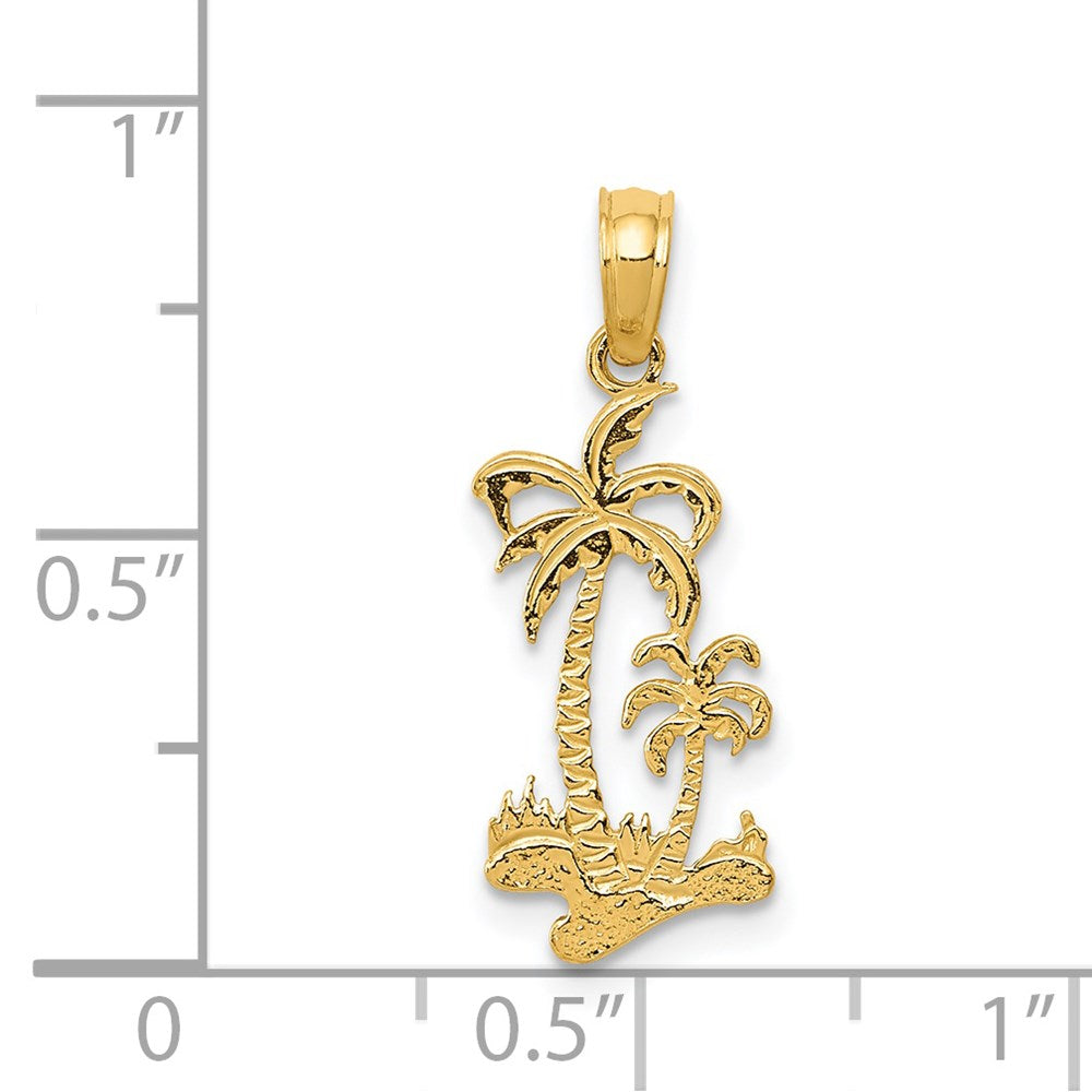 Charlie & Co Jewelry | 14k Double Palm Trees Pendant - Model C3324