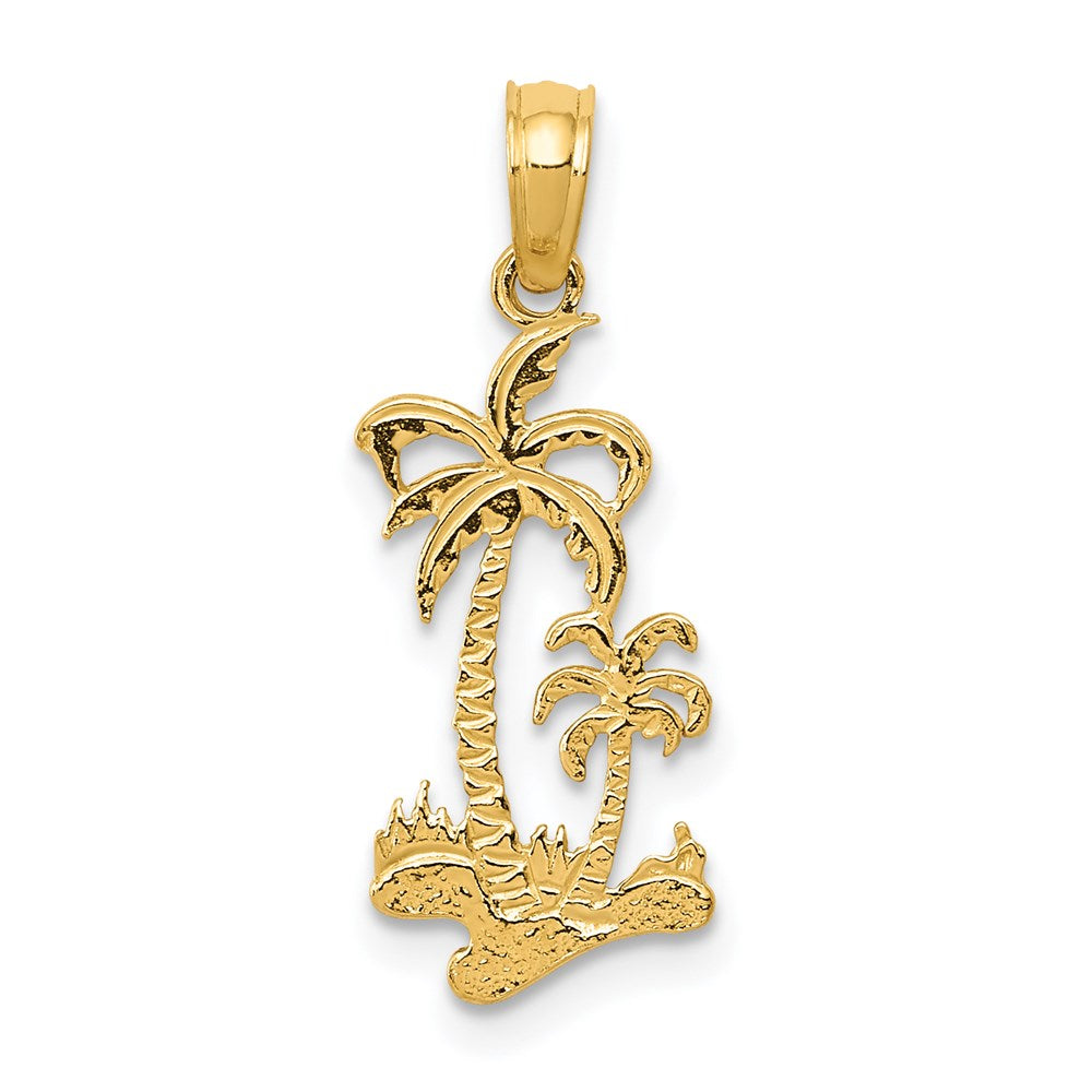 Charlie & Co Jewelry | 14k Double Palm Trees Pendant - Model C3324
