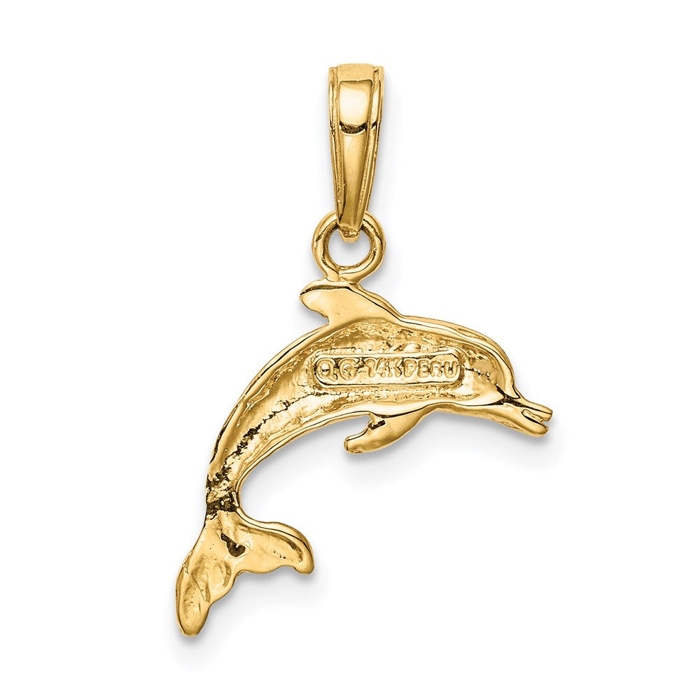 Charlie & Co Jewelry | 14k Dolphin Jumping Pendant - Model C3446