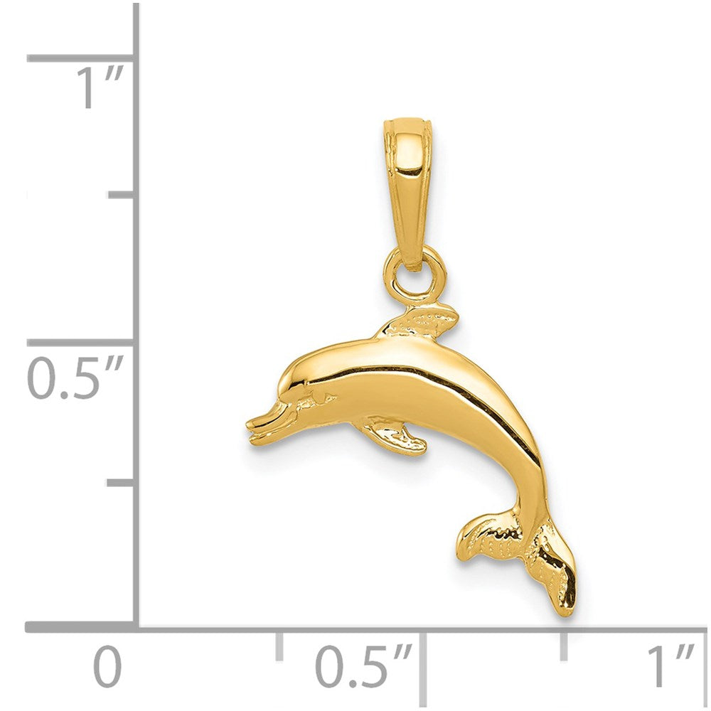 Charlie & Co Jewelry | 14k Dolphin Jumping Pendant - Model C3446