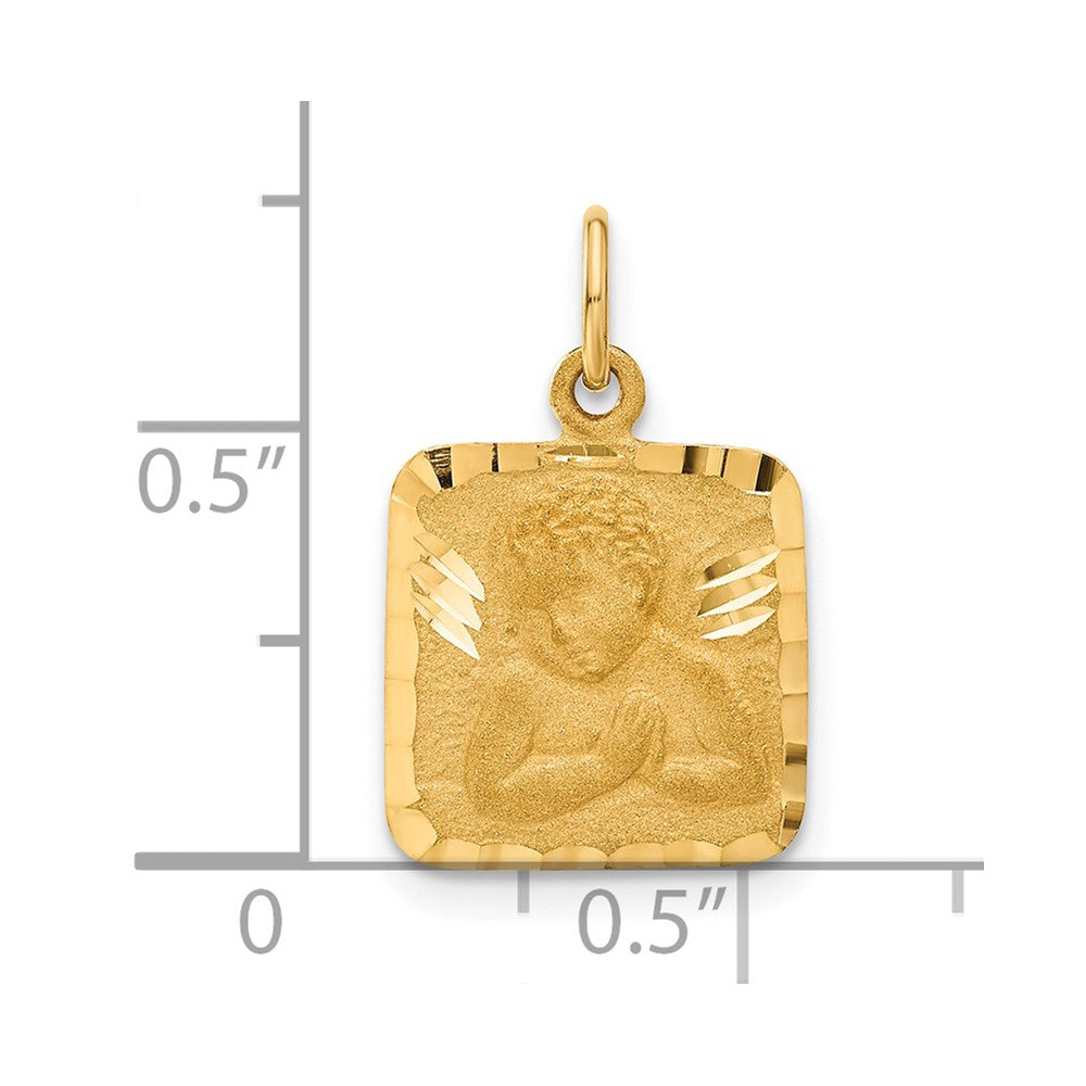 Charlie & Co Jewelry | 14k Satin And Diamond-cut Angel Charm - Model C346