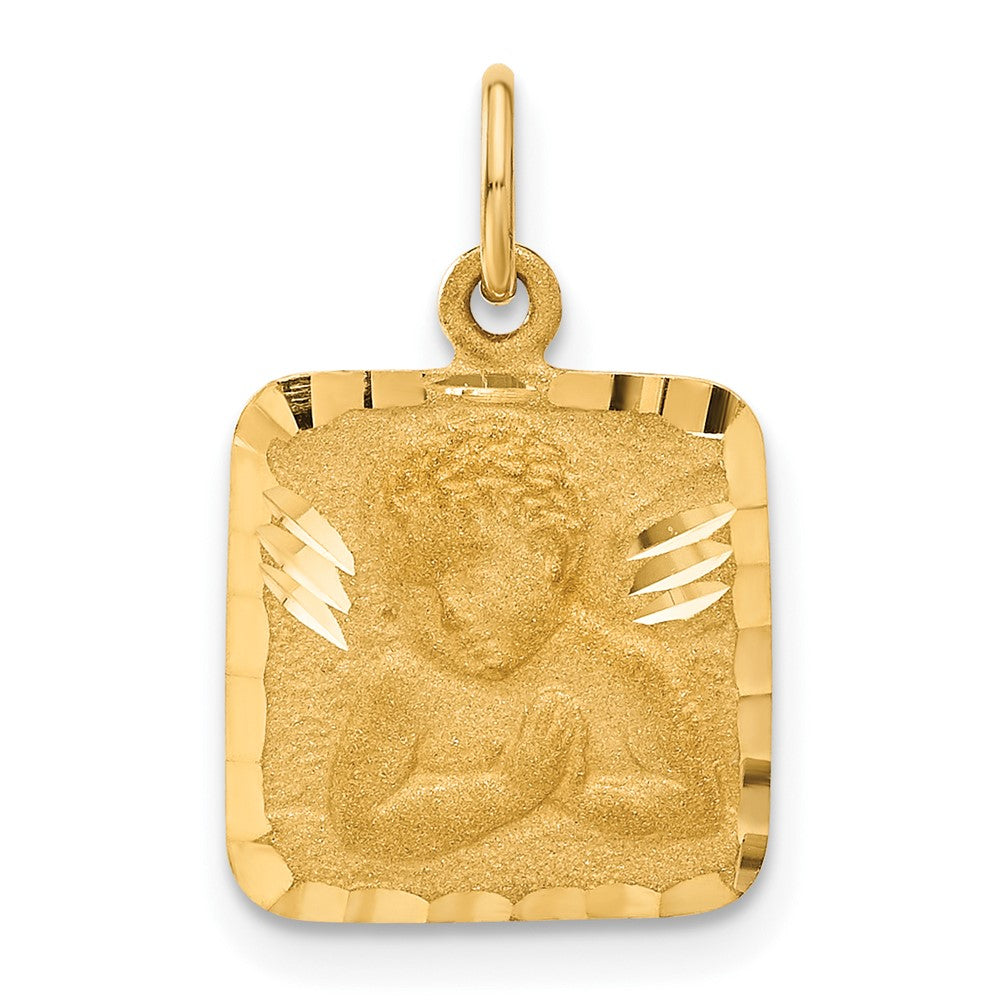 Charlie & Co Jewelry | 14k Satin And Diamond-cut Angel Charm - Model C346