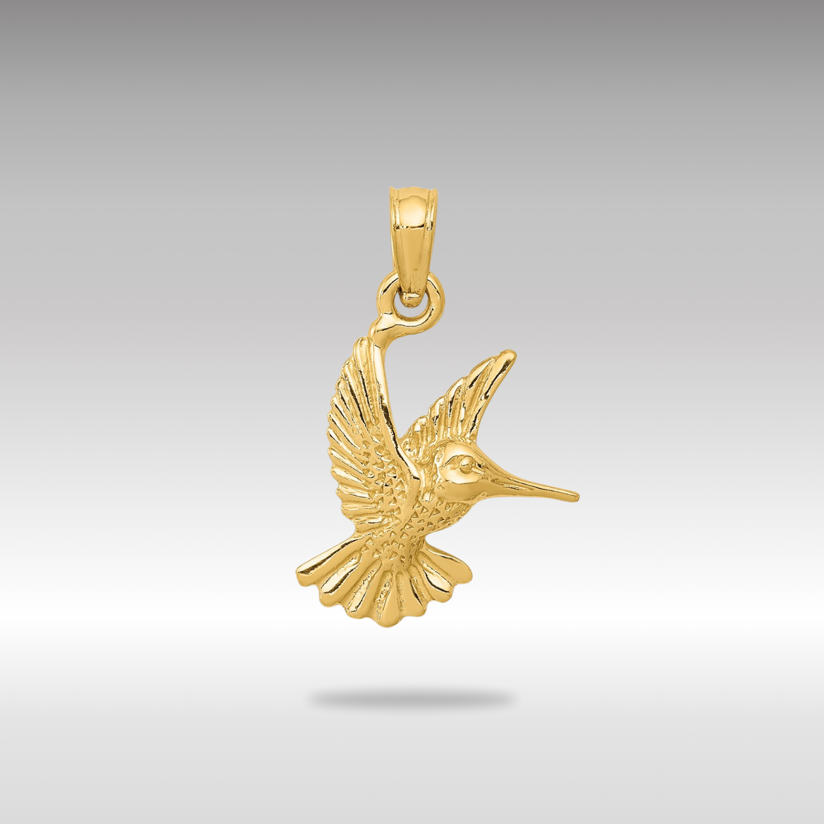 Gold Hummingbird Pendant Model-C3472 - Charlie & Co. Jewelry