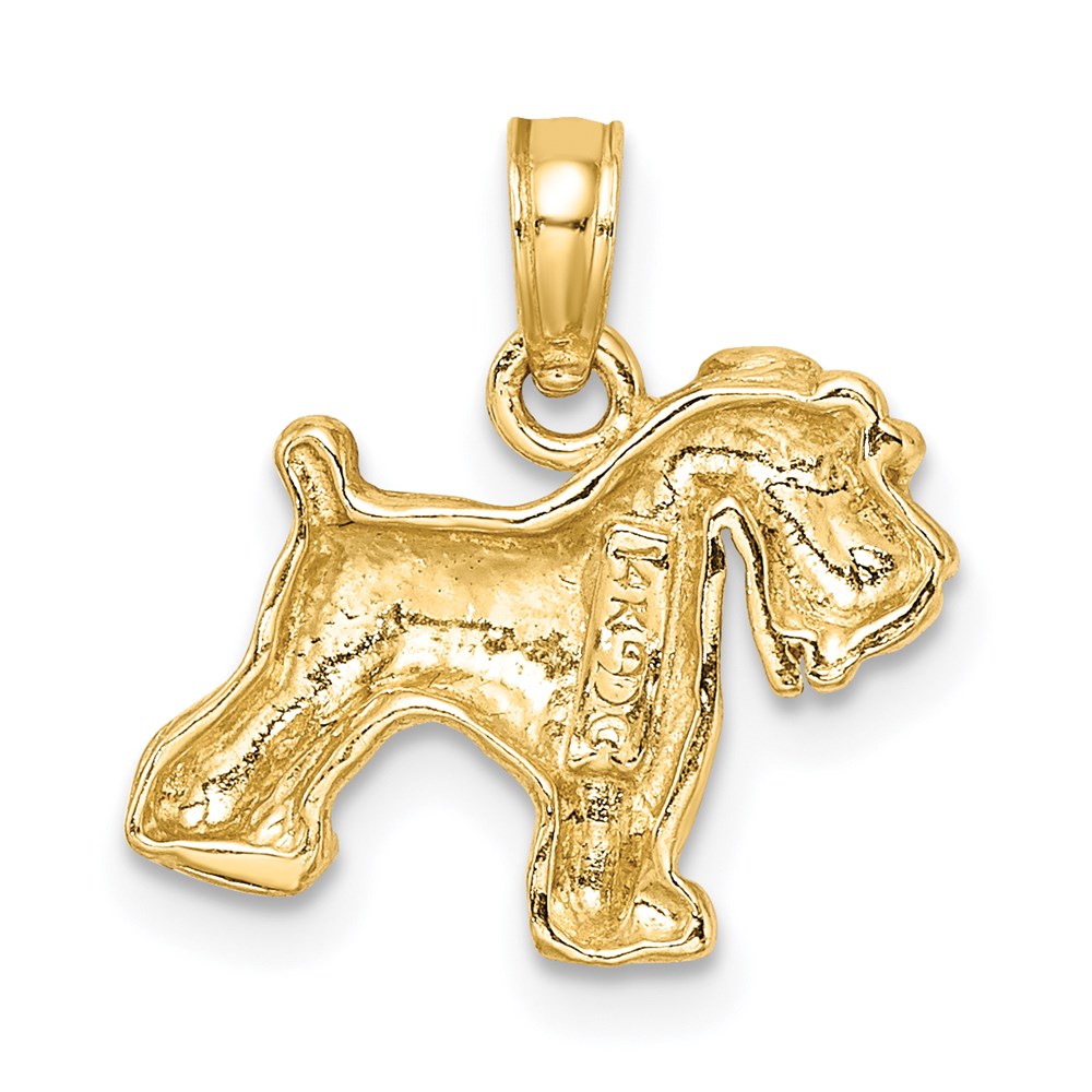 14K Gold Schnauzer Dog Necklace Pendant - Charlie & Co. Jewelry