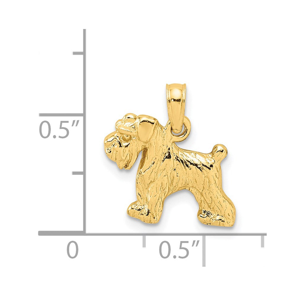 14K Gold Schnauzer Dog Necklace Pendant - Charlie & Co. Jewelry