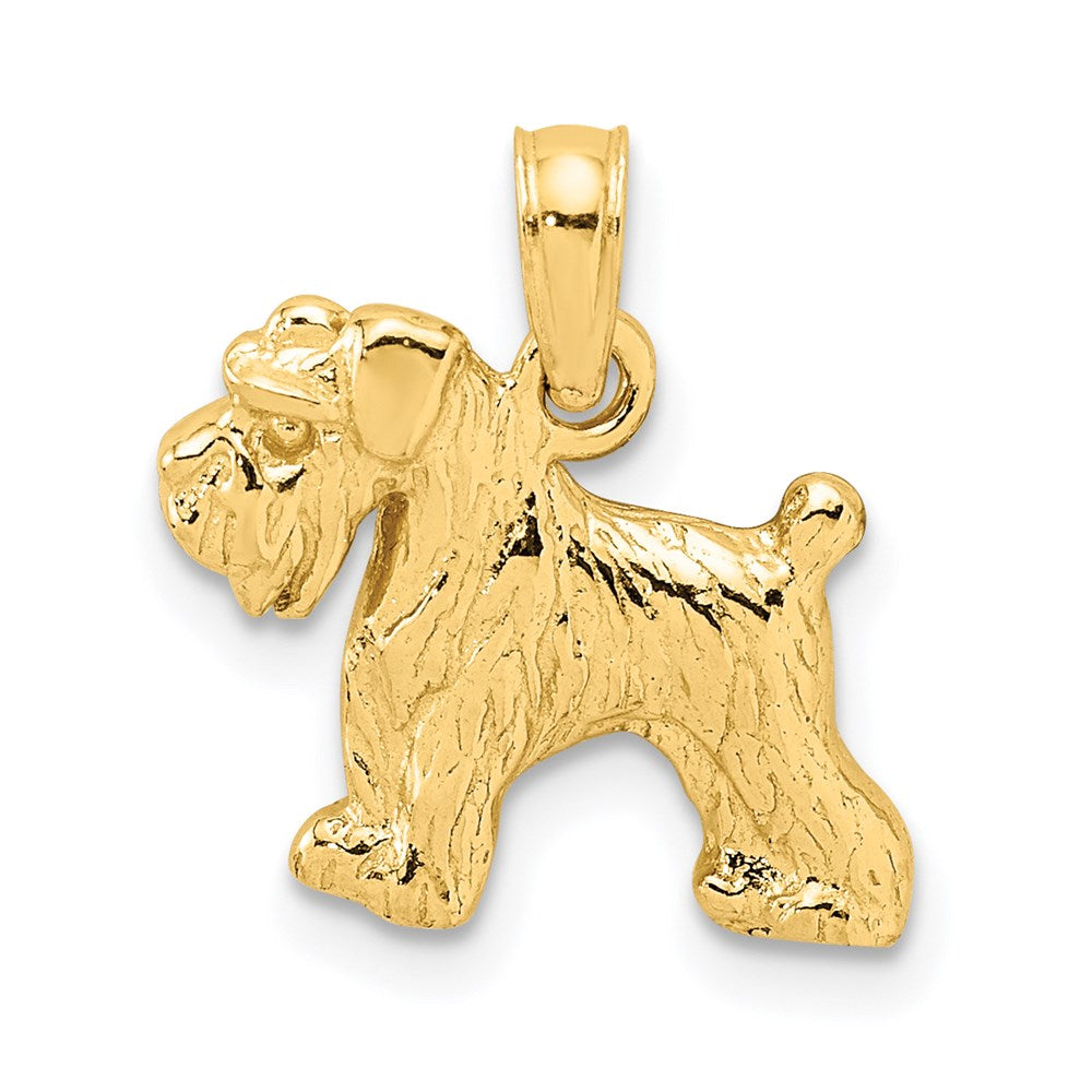 14K Gold Schnauzer Dog Necklace Pendant - Charlie & Co. Jewelry