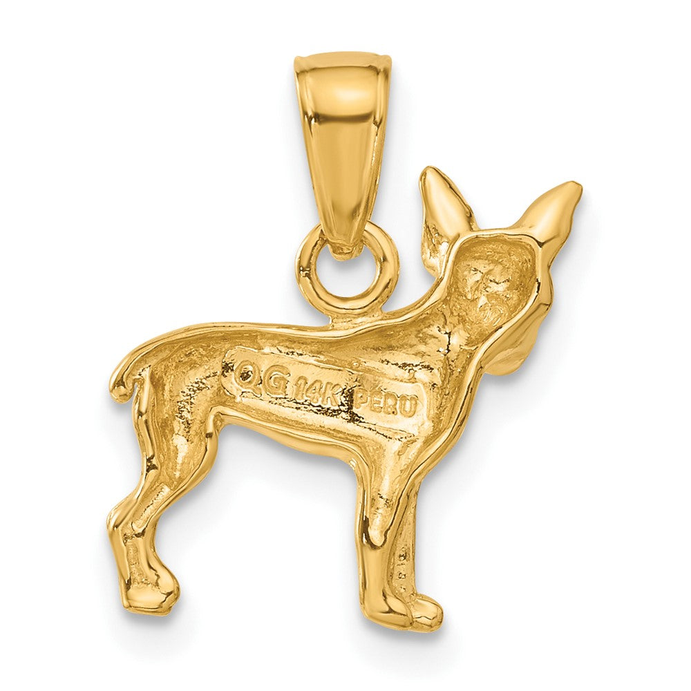 14k Gold Chihuahua Dog Necklace Pendant - Charlie & Co. Jewelry