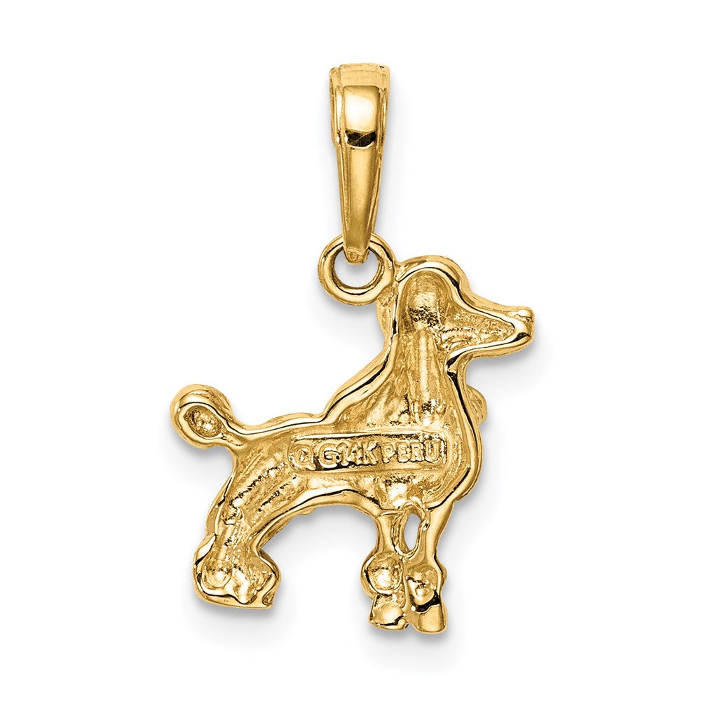 14K Gold Poodle Dog Necklace Pendant - Charlie & Co. Jewelry