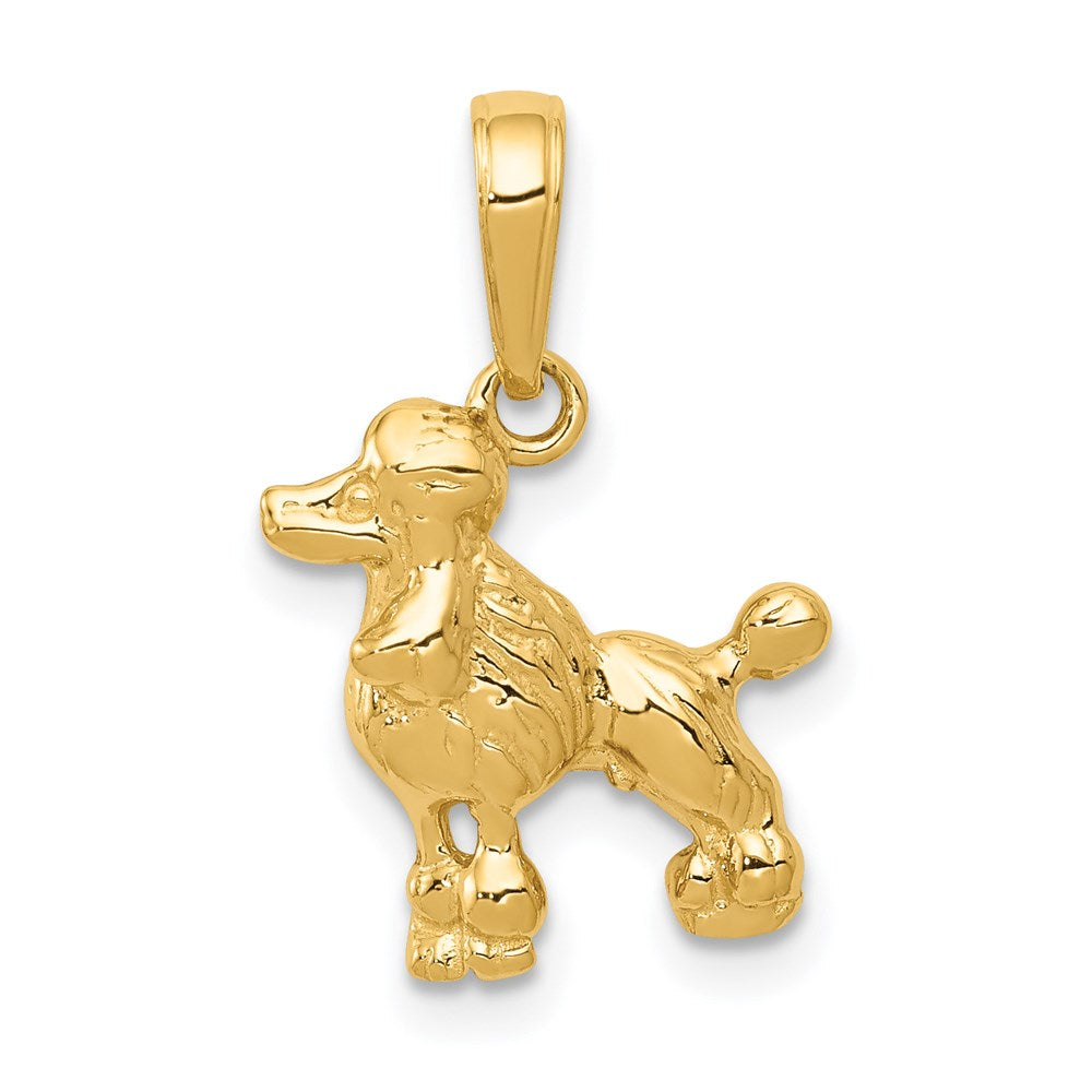 14K Gold Poodle Dog Necklace Pendant - Charlie & Co. Jewelry