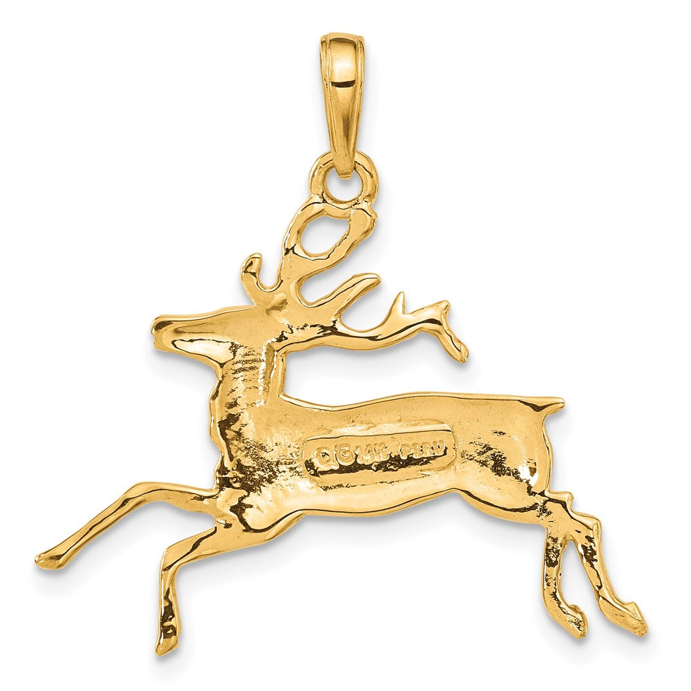 Charlie & Co Jewelry | 14k Deer Running Pendant - Model C3524