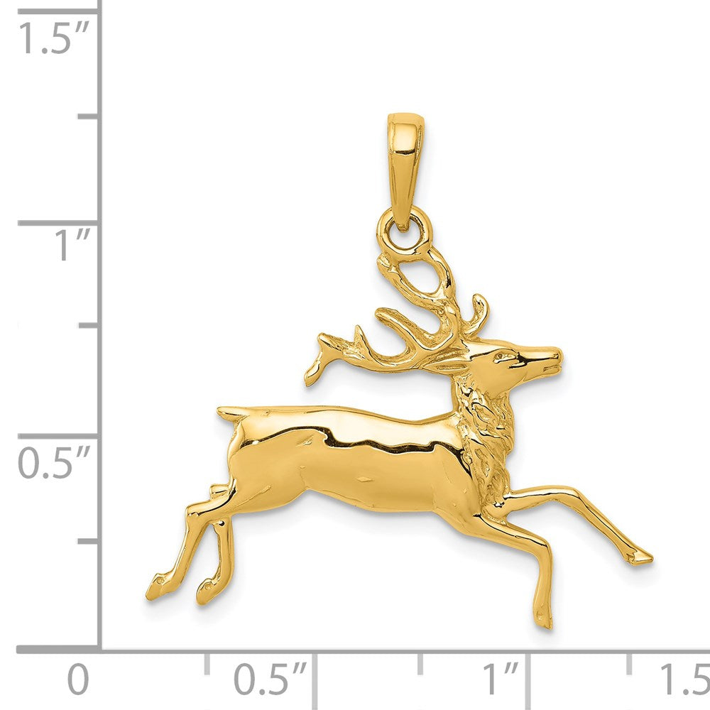 Charlie & Co Jewelry | 14k Deer Running Pendant - Model C3524