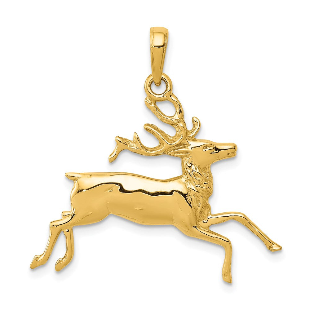 Charlie & Co Jewelry | 14k Deer Running Pendant - Model C3524