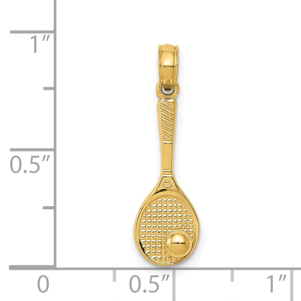 Charlie & Co Jewelry | 14k Tennis Racquet And Ball Charm - Model C3538