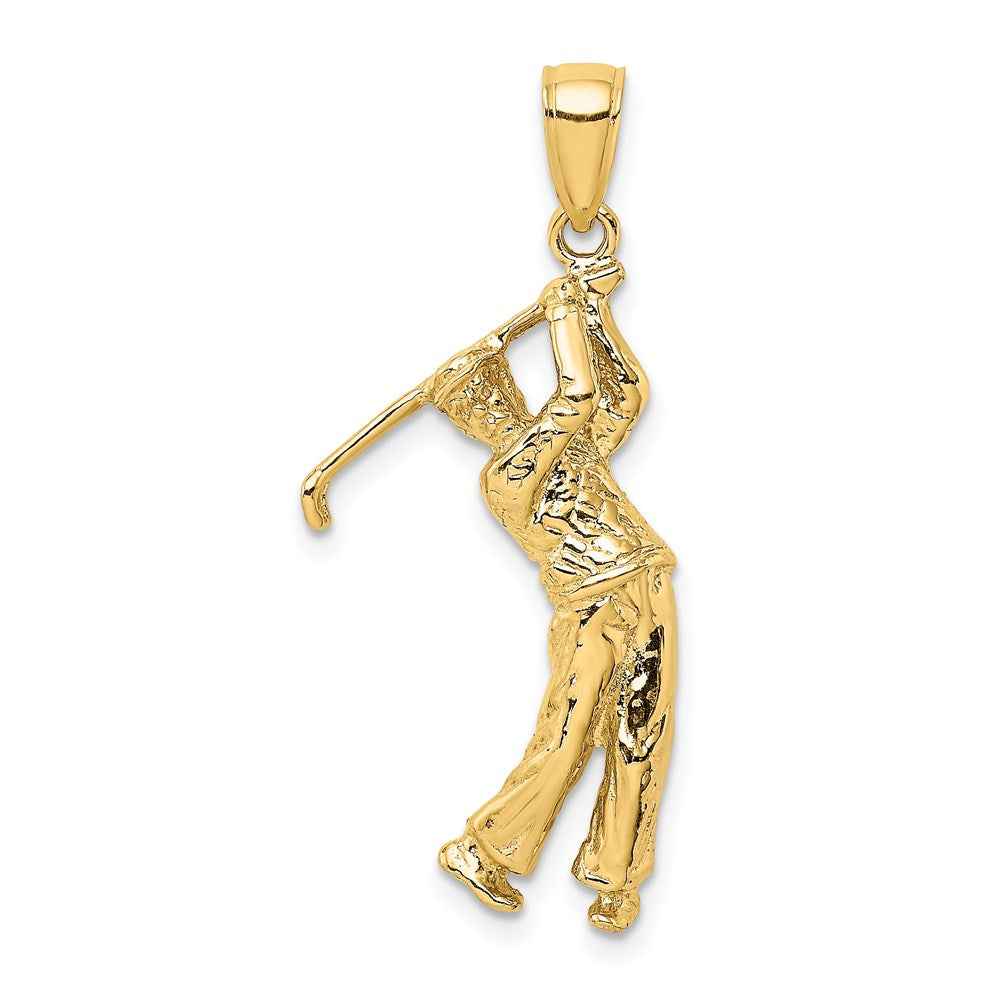 Charlie & Co Jewelry | 14k 3-d Golfer In Swing Charm - Model C3549