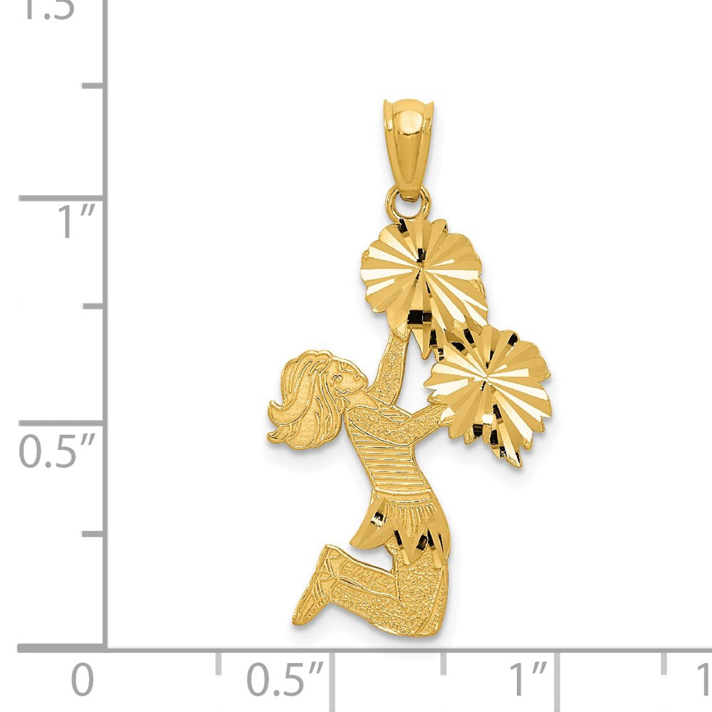 Charlie & Co Jewelry | 14k Diamond Cut Cheerleader Charm - Model C3553