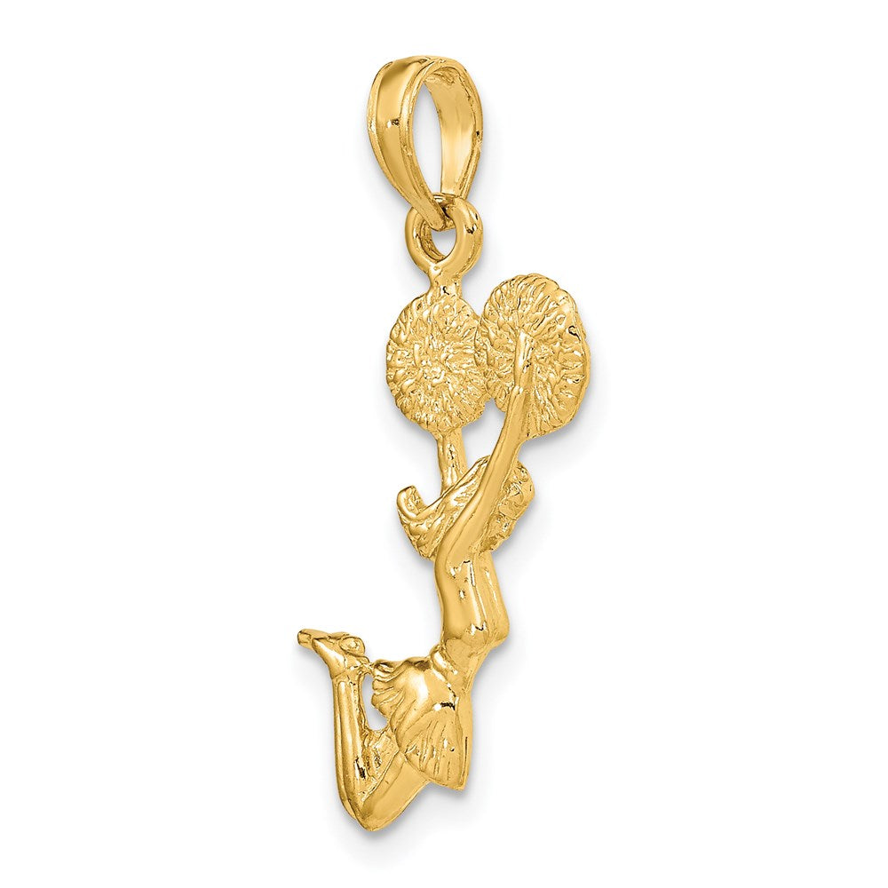 Charlie & Co Jewelry | 14k 3-d Jumping Cheerleader Charm - Model C3554