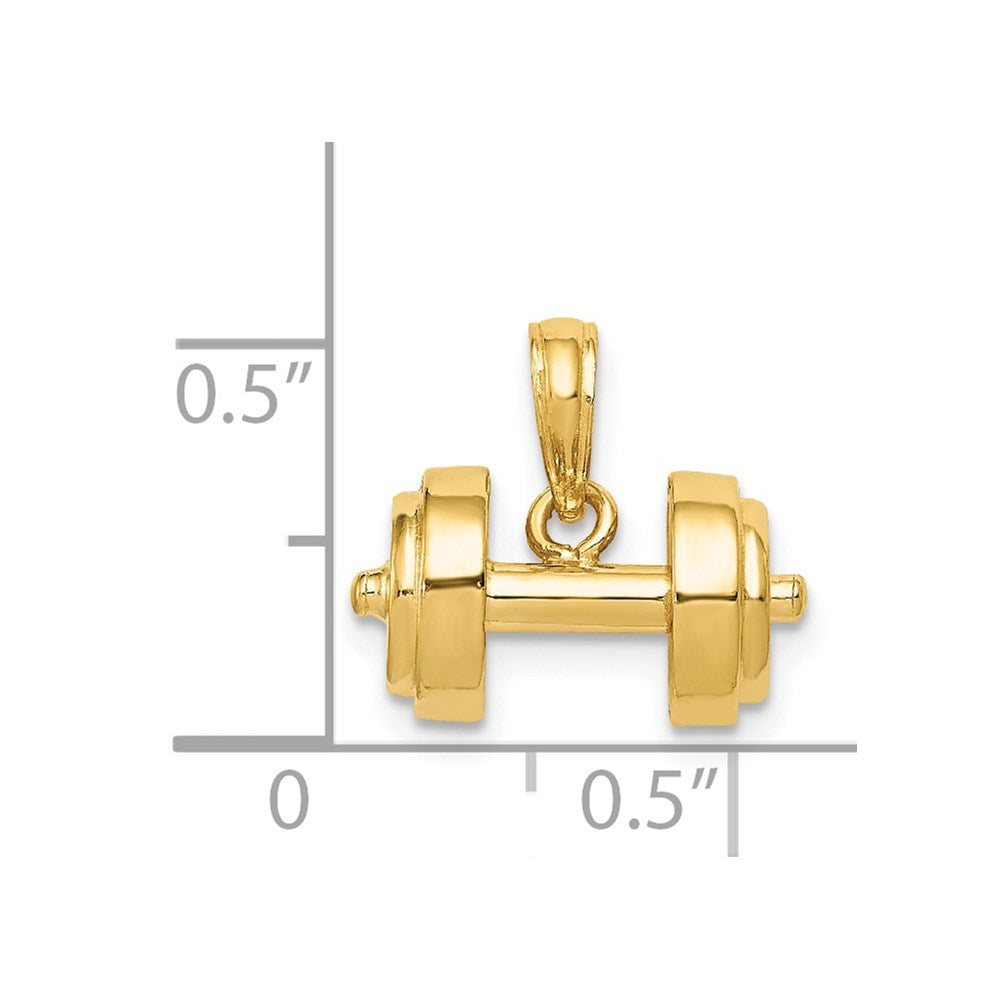 Charlie & Co Jewelry | 14k 3-d Single Barbell Pendant - Model C3562